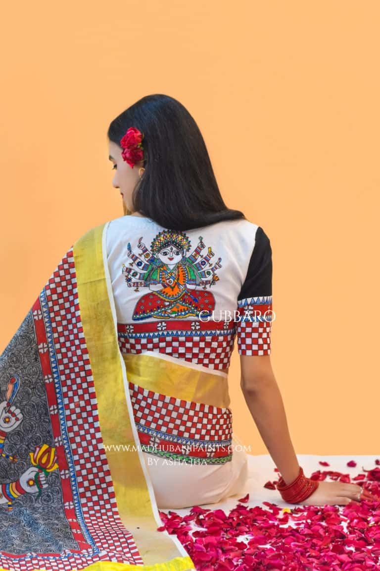 'KALYANI' Handpainted Cotton Blouse — image 5 of 7