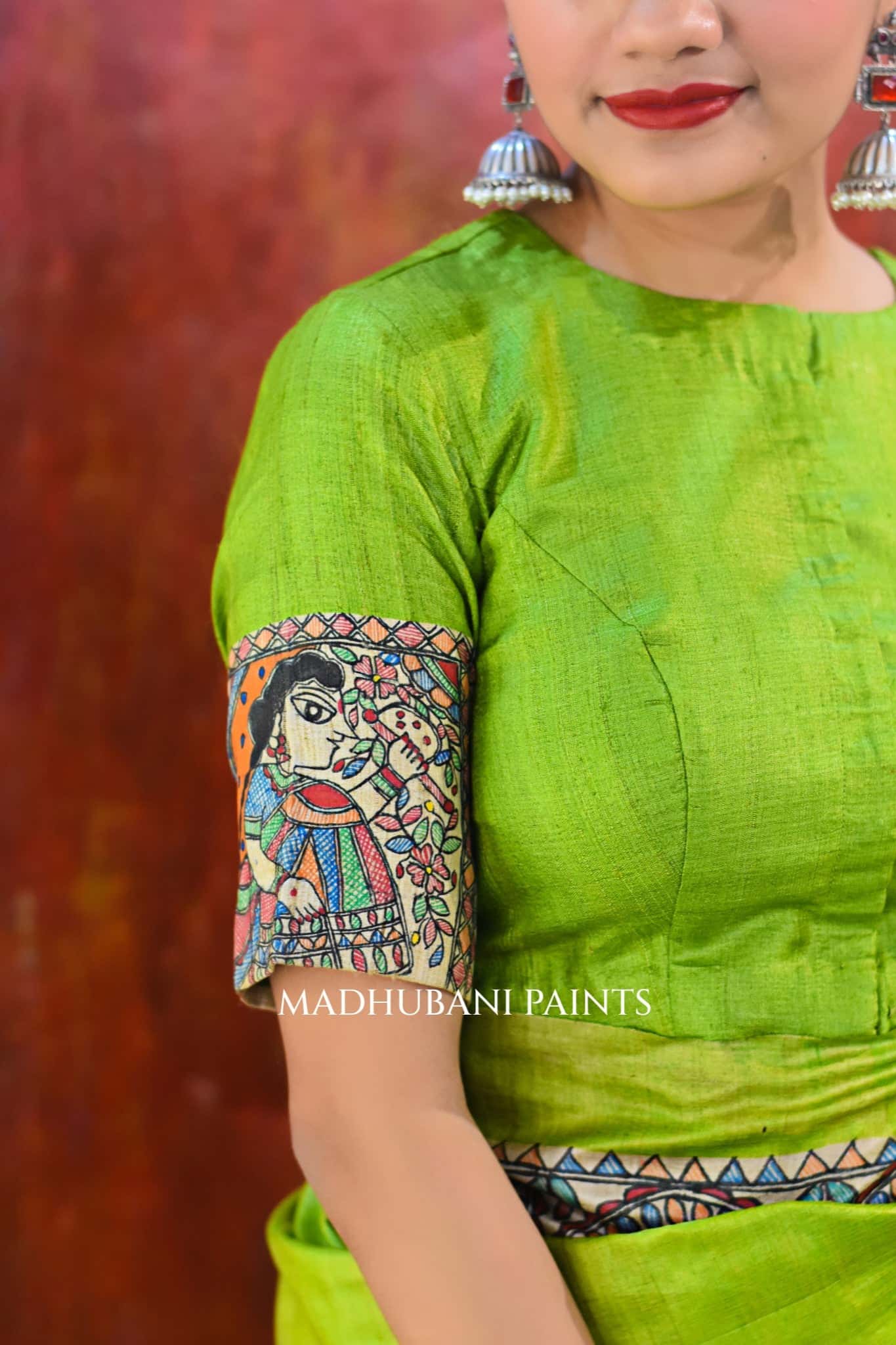 HARIYALI DOLI KA HAAR Tussar Silk Saree Blouse Set — image 8 of 9