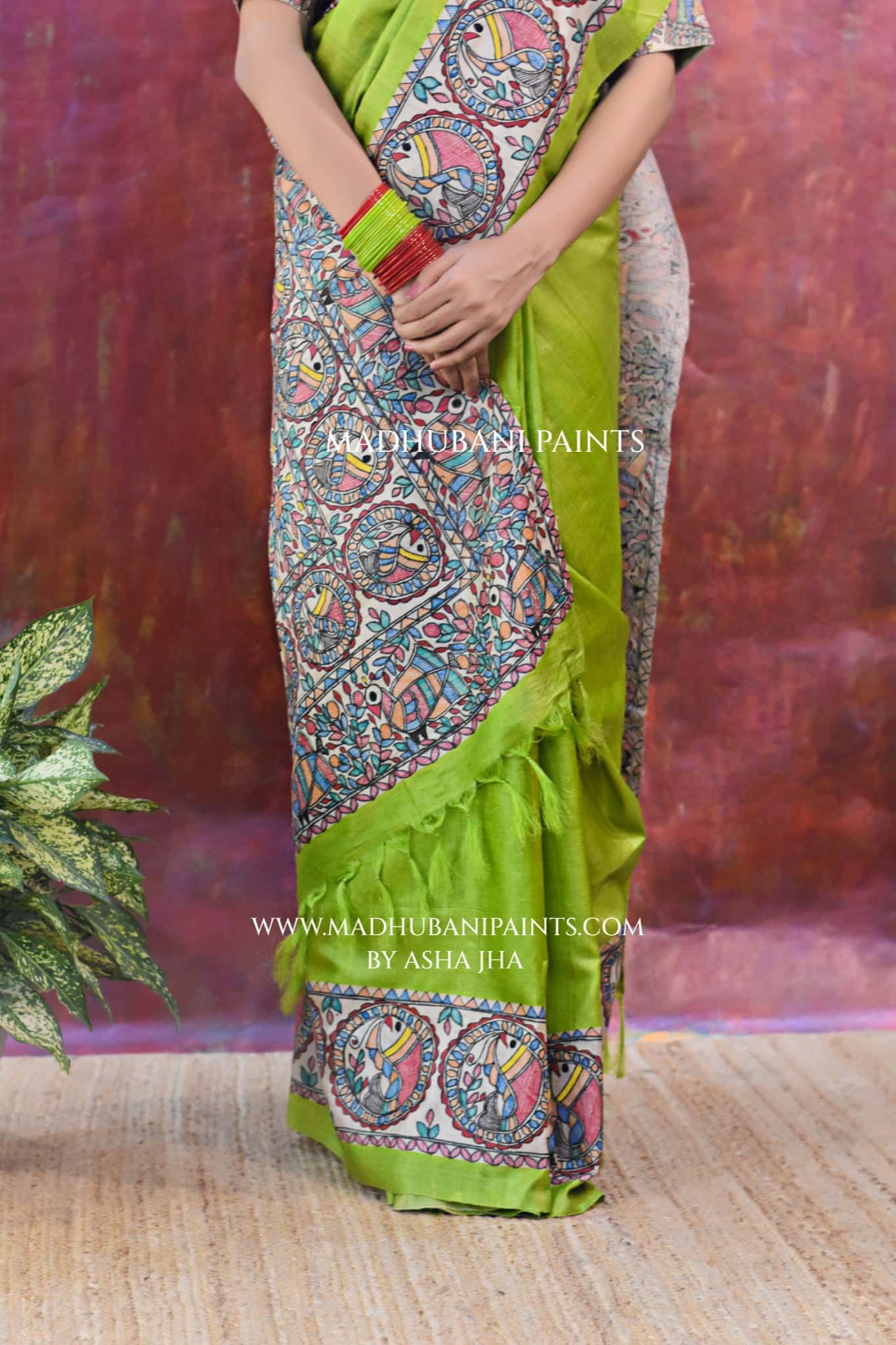 HARIYALI DOLI KA HAAR Tussar Silk Saree Blouse Set — image 5 of 9