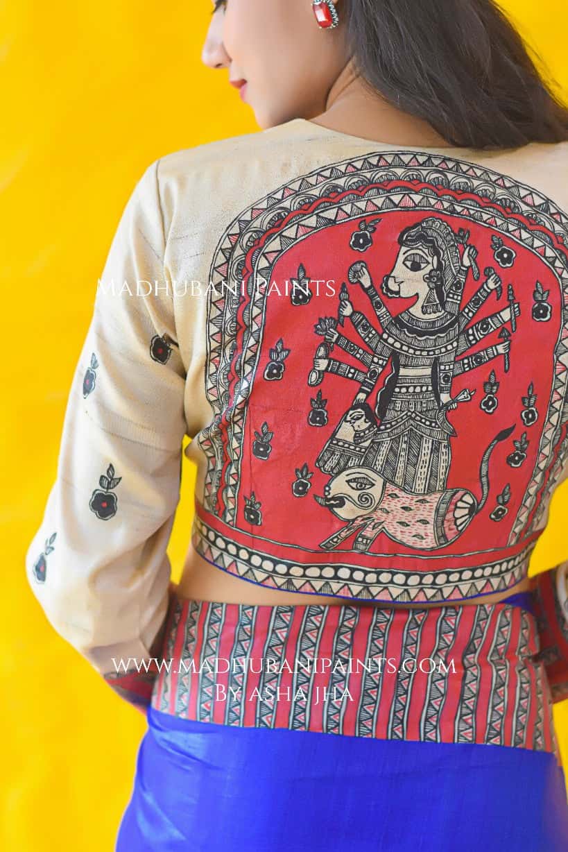 BHAGWATI Hand-painted Tussar Silk Blouse — image 2 of 5