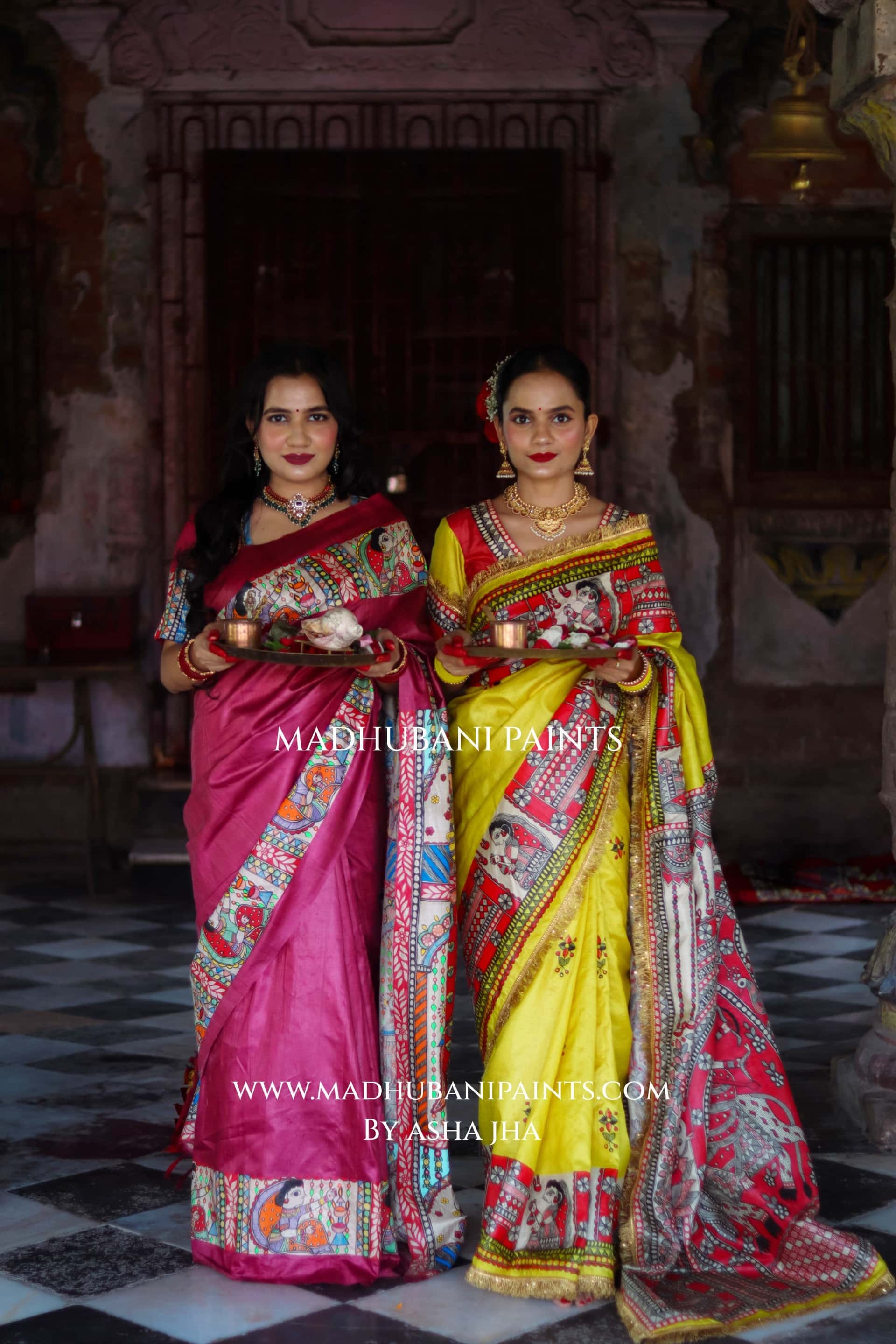 TARA Handpainted Tussar Silk Madhubani Saree — image 10 of 10