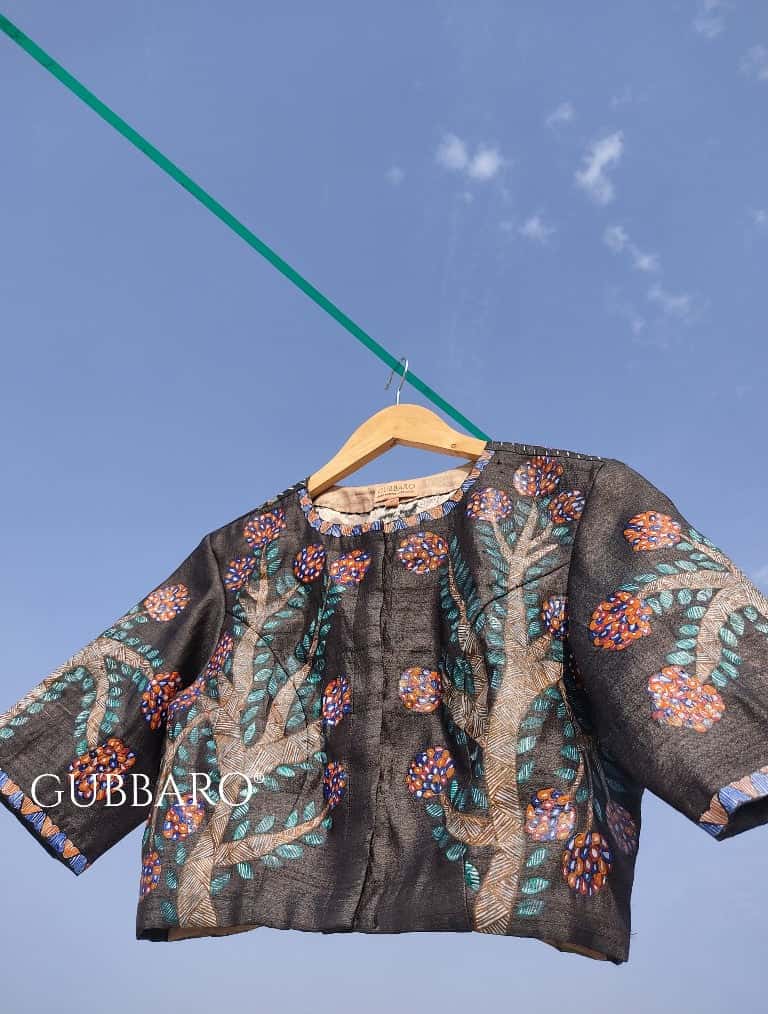'Gajanand Ele in Vrindavan' Blouse — image 4 of 5