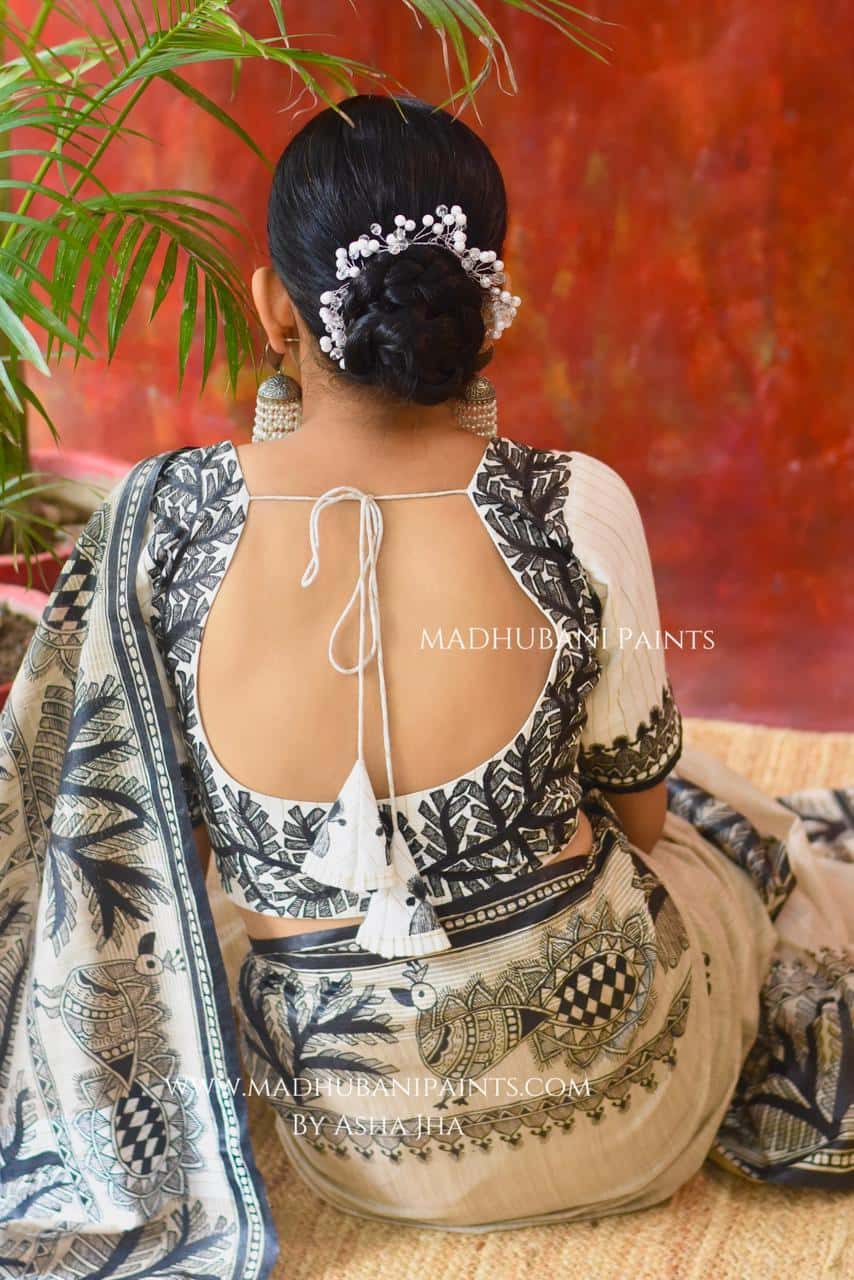 'MANMOHANA KRISHNA' Chanderi Saree — image 7 of 7