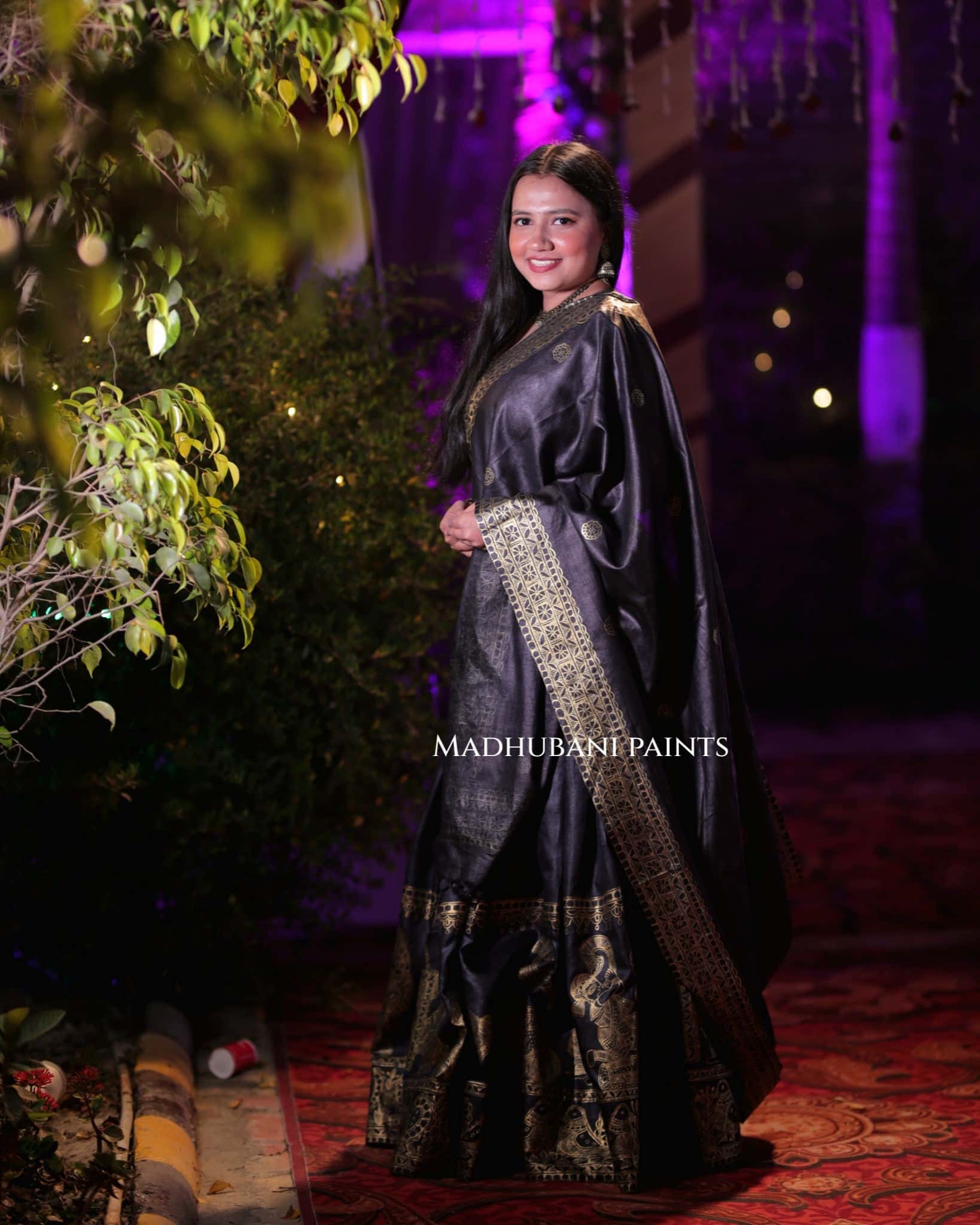 MANOHAR SANGEET Hand-painted Madhubani Lehnga — image 4 of 15