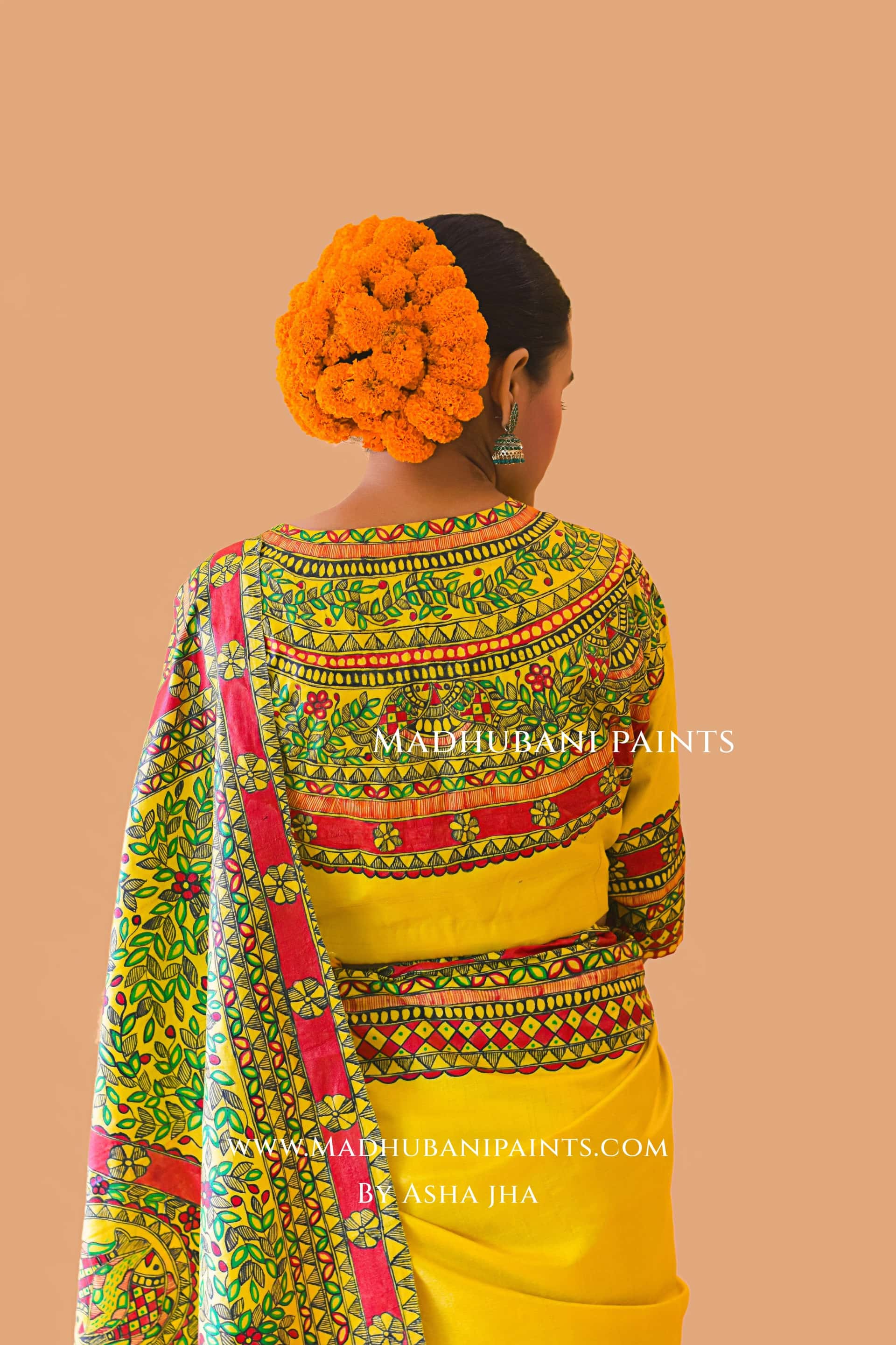 MATSYA SANGAM Hand-painted Madhubani Tussar Silk Blouse — image 2 of 6
