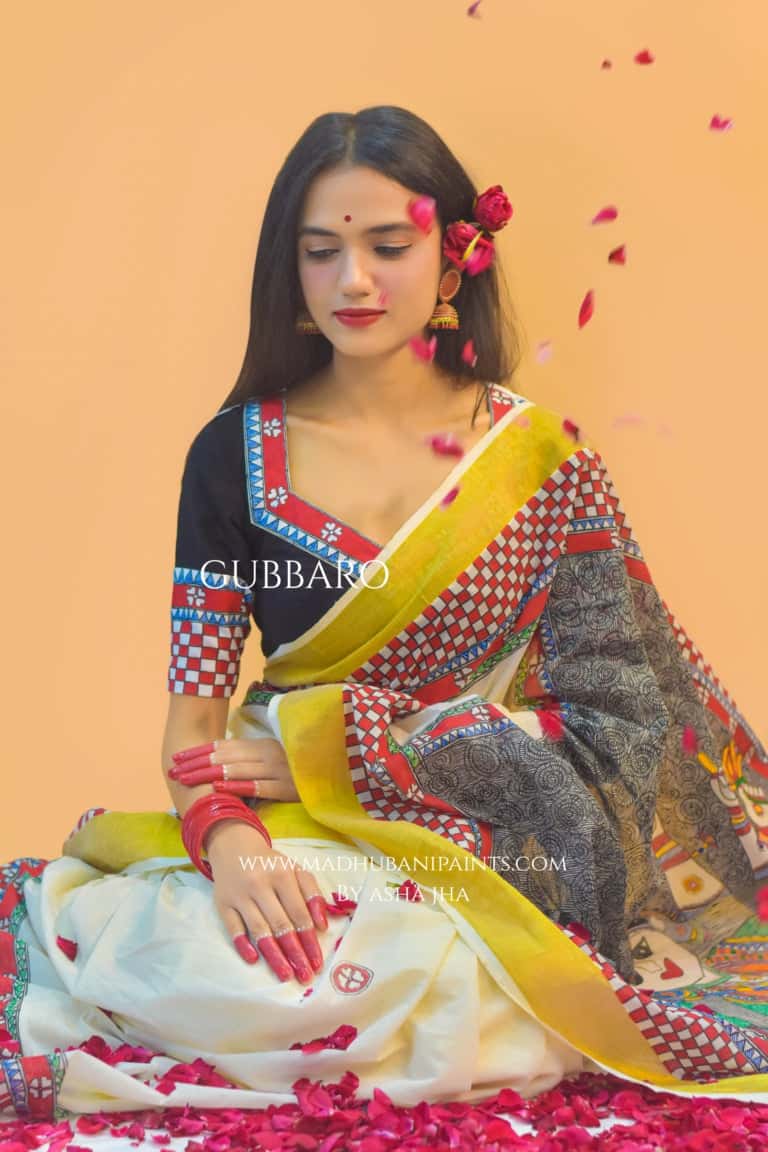 'KALYANI' Handpainted Cotton Blouse — image 4 of 7