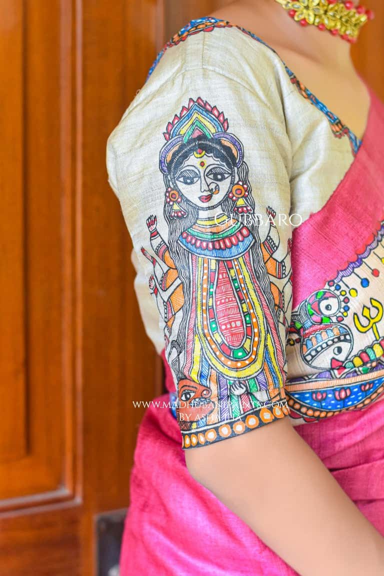 GAYATRI Handpainted Madhubani Blouse — image 2 of 5