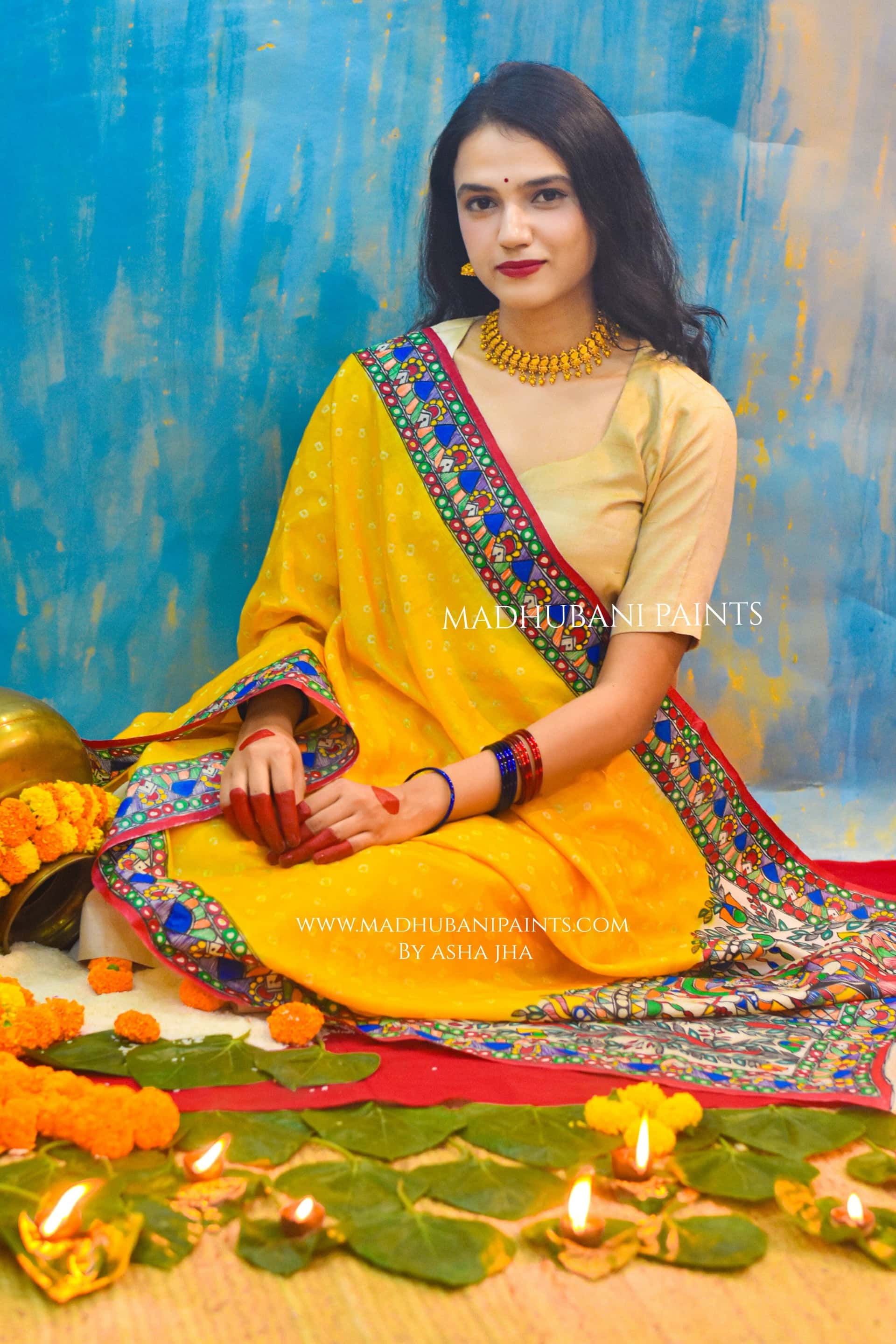 Sunehri Krishnapriya Bandhini Dupatta — image 5 of 5