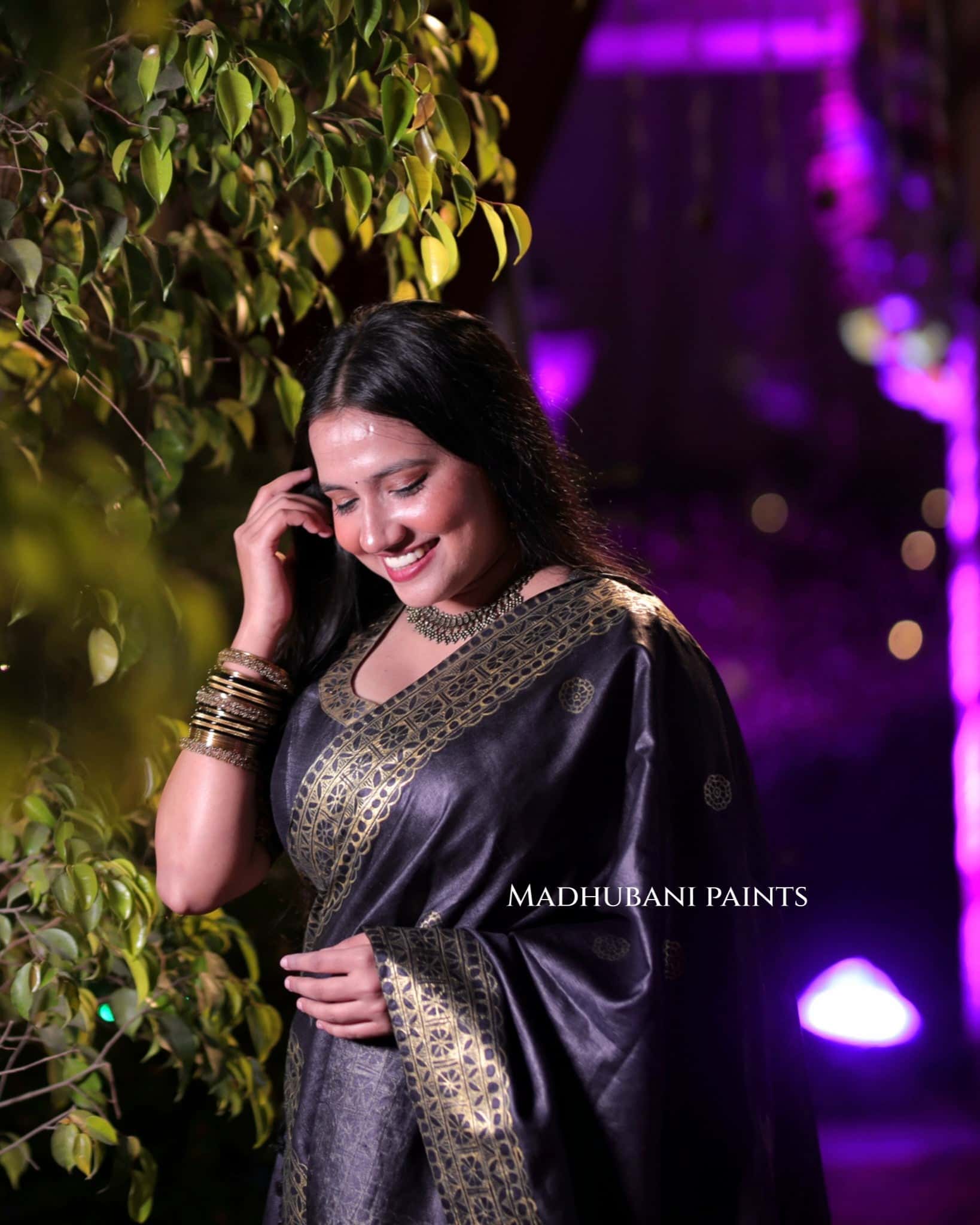 MANOHAR SANGEET Hand-painted Madhubani Lehnga — image 5 of 15