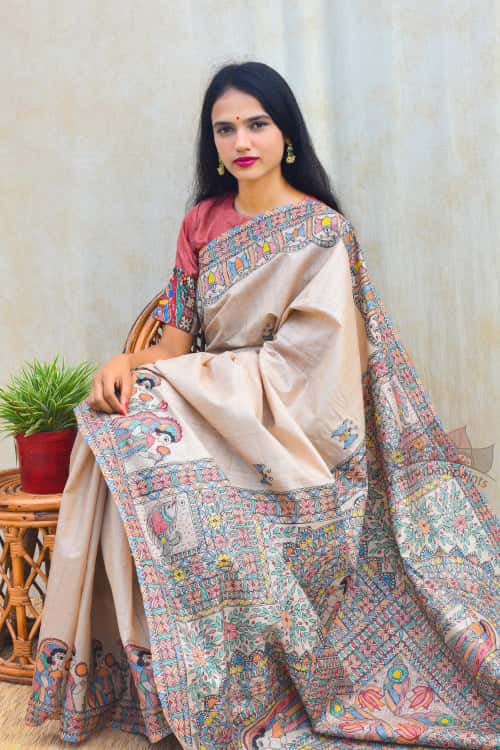 'MITHILA LEELA' Tussar Silk Saree — image 4 of 5