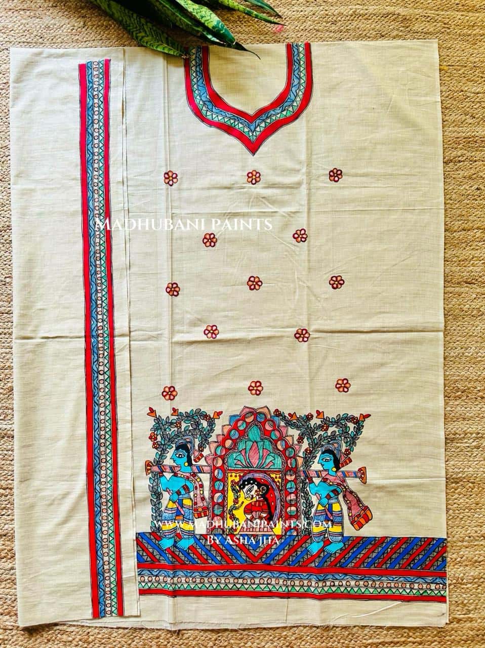 Doli Kahaar Hand painted Unstitched Cotton Suit Set — image 3 of 3
