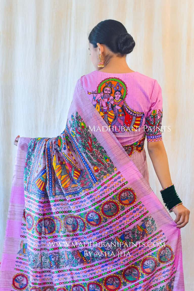 Hari Vatika Handpainted Chanderi Blouse — image 3 of 5