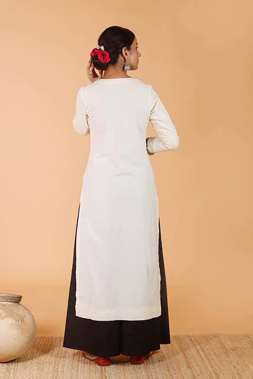 'Surmai' Handpainted Madhubani Cotton Kurta — image 6 of 8
