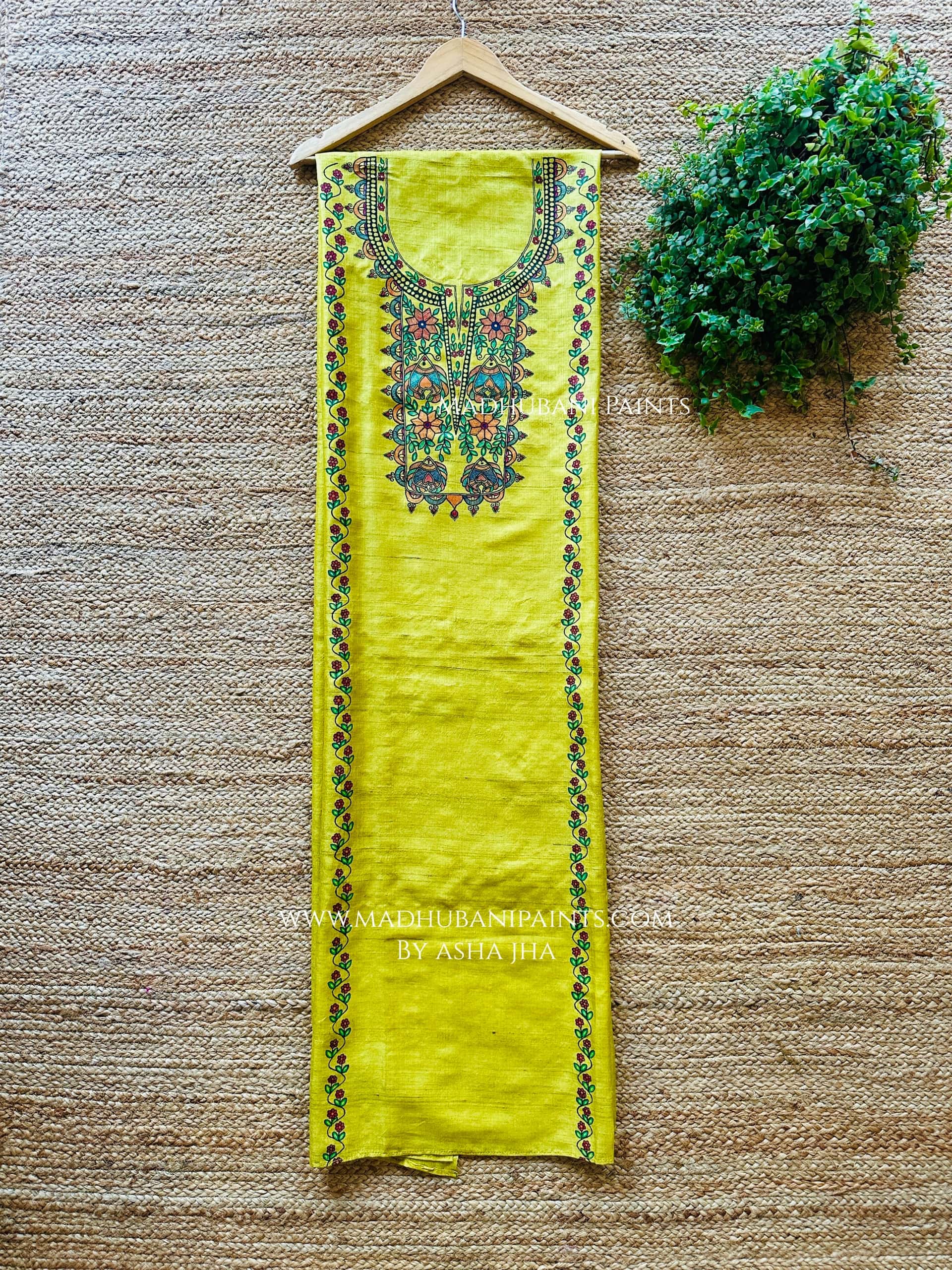 Prakriti Tussar Silk Unstitched Kurta — image 2 of 2
