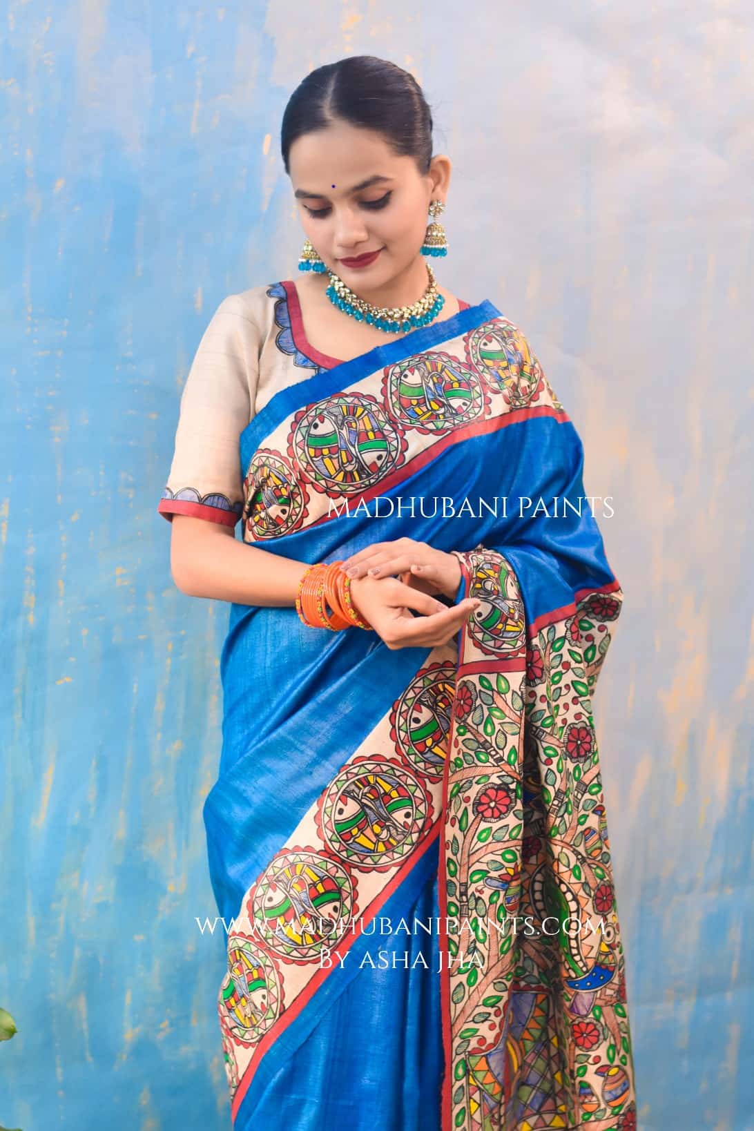'VRINDAVAN KI RADHA' Tussar Silk Saree — image 5 of 5