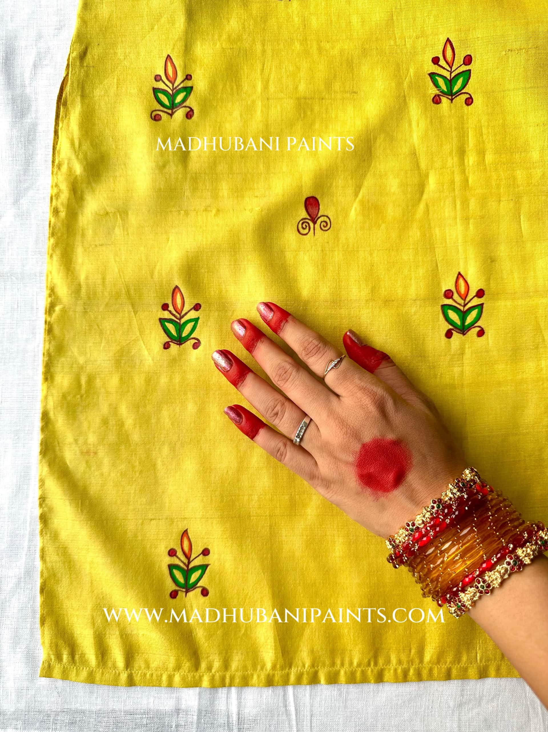 UPNAYAN Hand-painted Handloom Kid's Tussar Silk Kurta (upto 12 years) — image 3 of 4