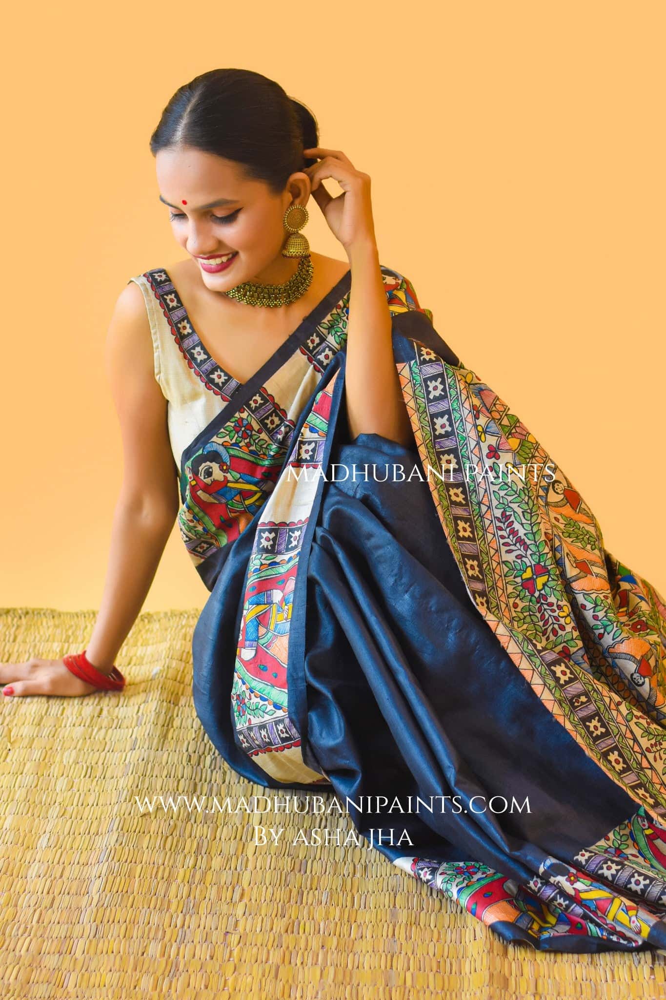 GODNA DOLI Hand-painted Madhubani Blouse — image 4 of 5