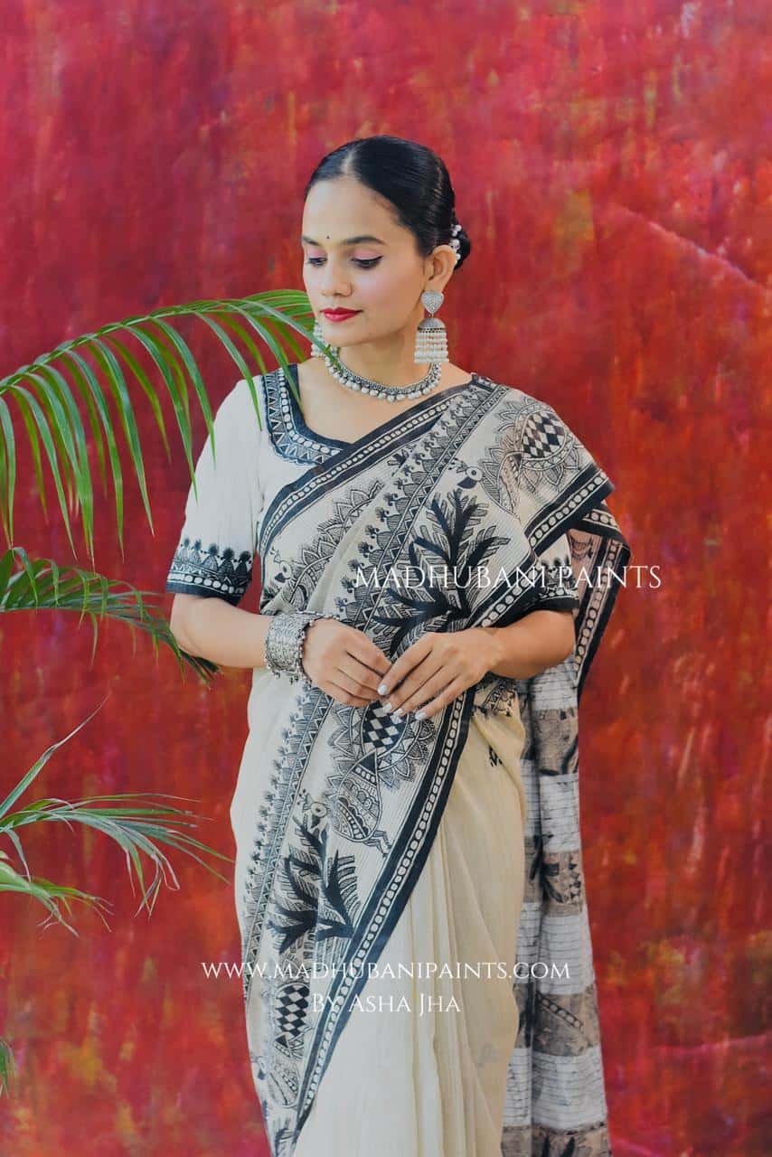 'MANMOHANA KRISHNA' Chanderi Saree — image 5 of 7
