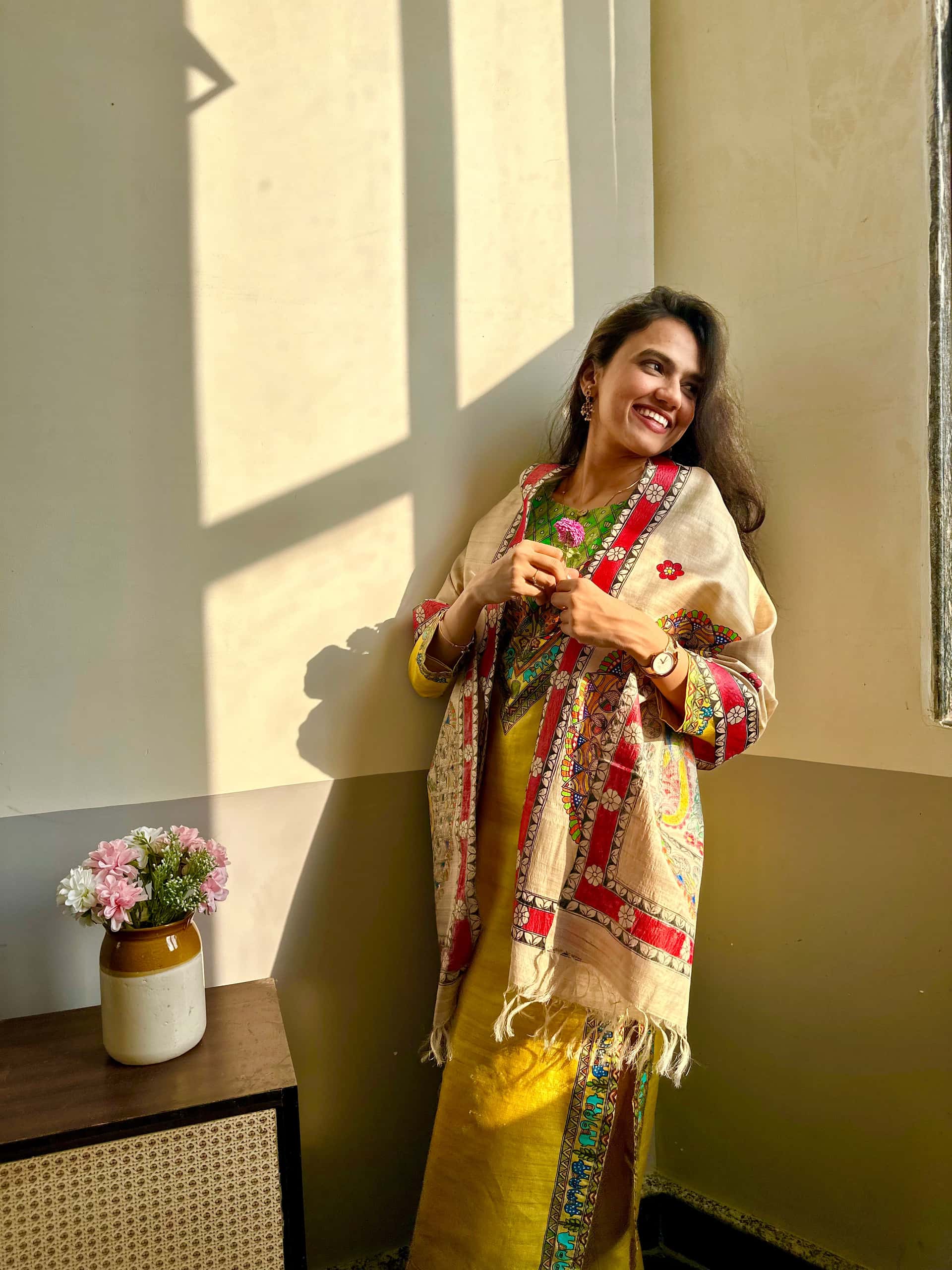 Mayur Tussar Silk Stole — image 2 of 2