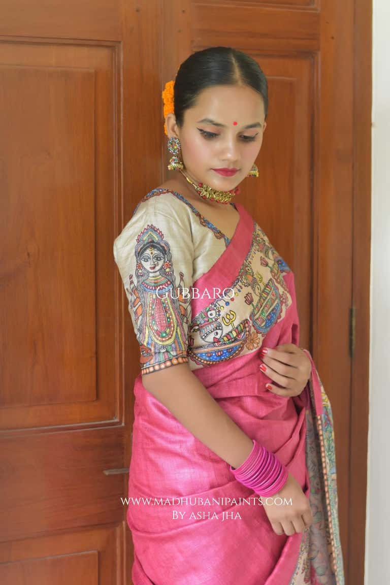 GAYATRI Handpainted Madhubani Blouse — image 3 of 5