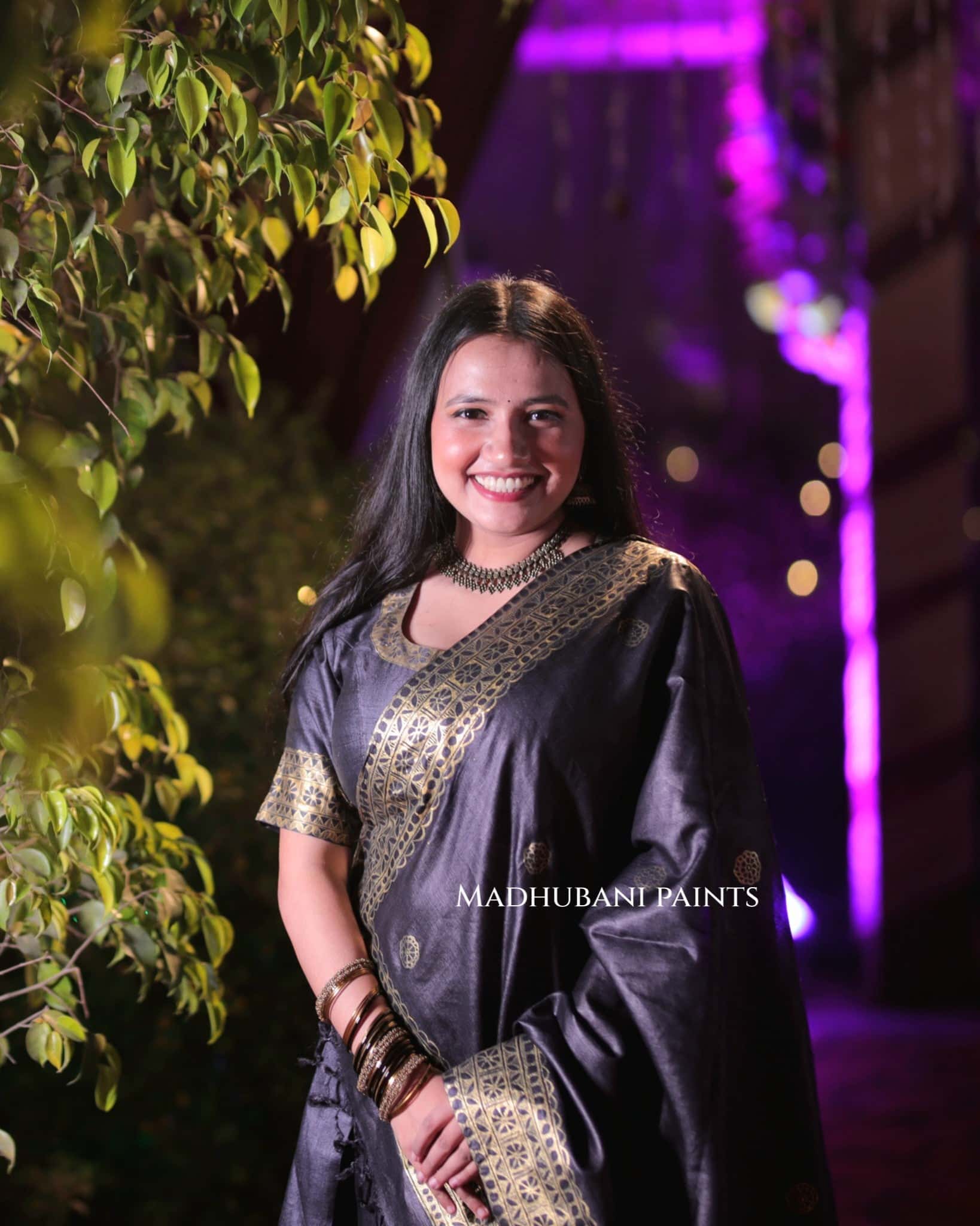 MANOHAR SANGEET Hand-painted Madhubani Lehnga — image 2 of 15