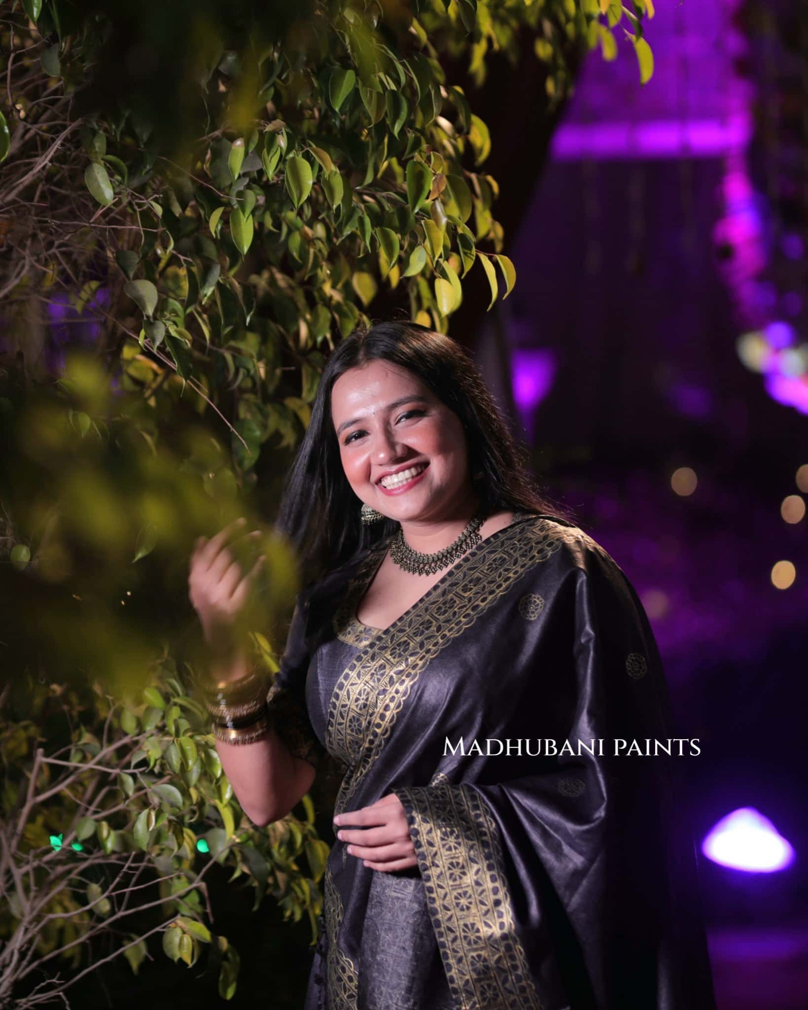 MANOHAR SANGEET Hand-painted Madhubani Lehnga — image 3 of 15