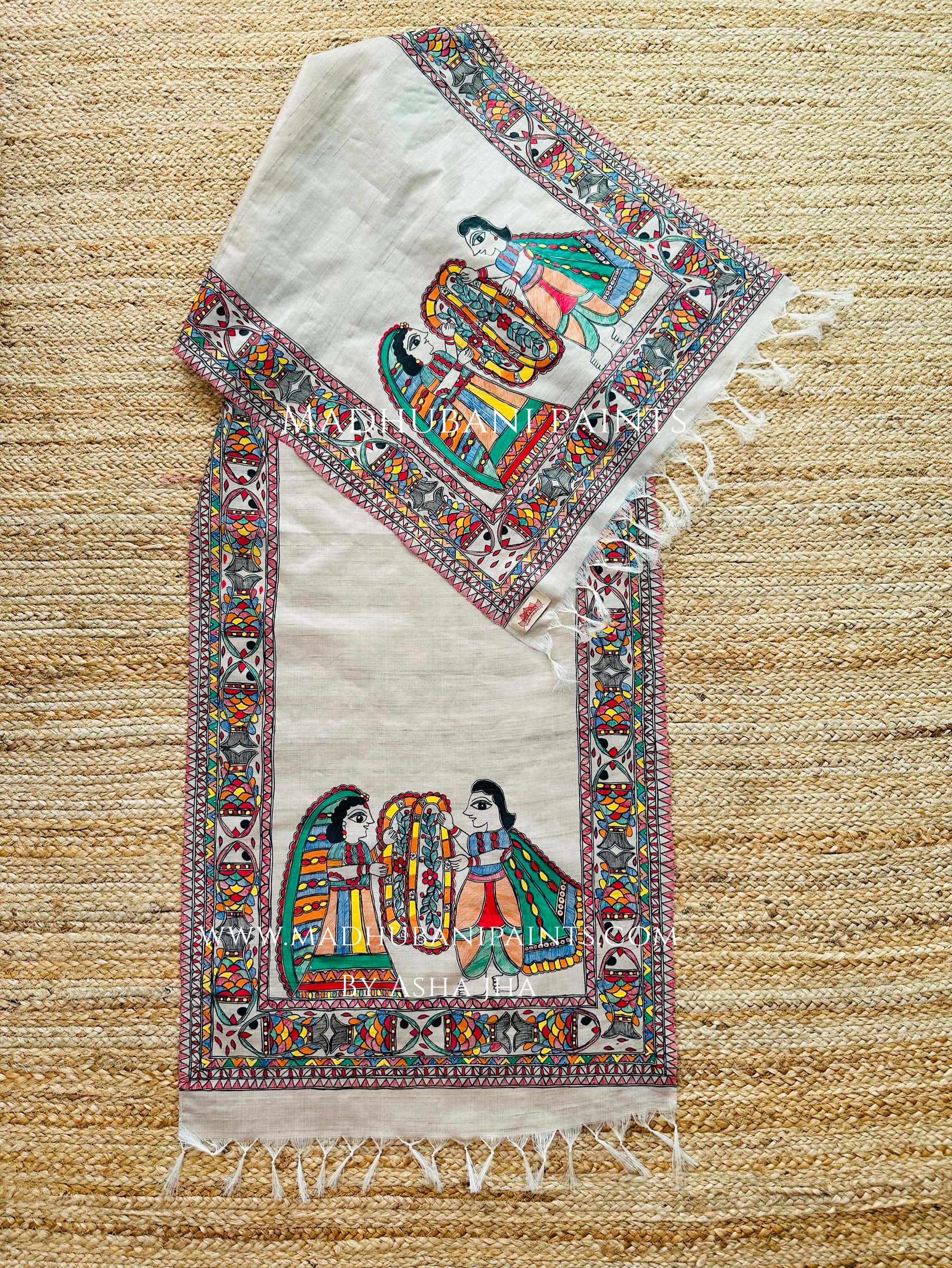 Sita Swayambar Tussar Silk Stole — image 2 of 2