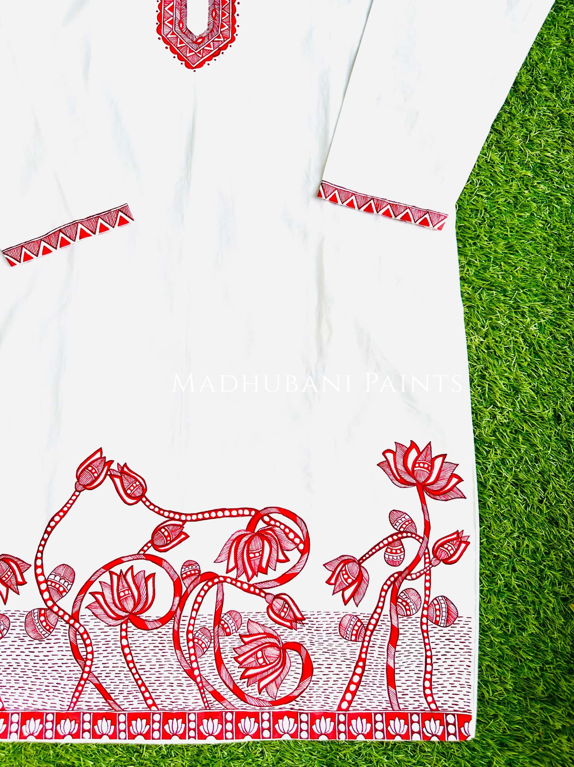 KAMALATMIKA Hand-painted Handloom Men's Cotton Kurta — image 4 of 6