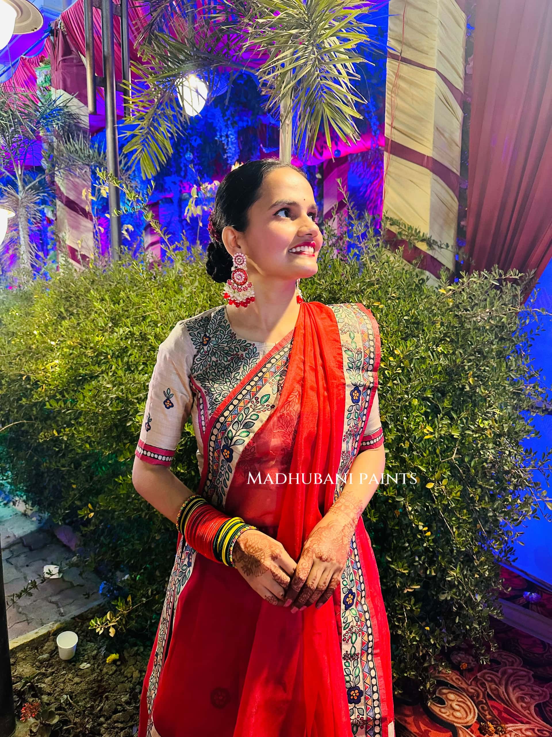 LAALIMA SANGEET Hand-painted Madhubani Lehnga — image 10 of 12
