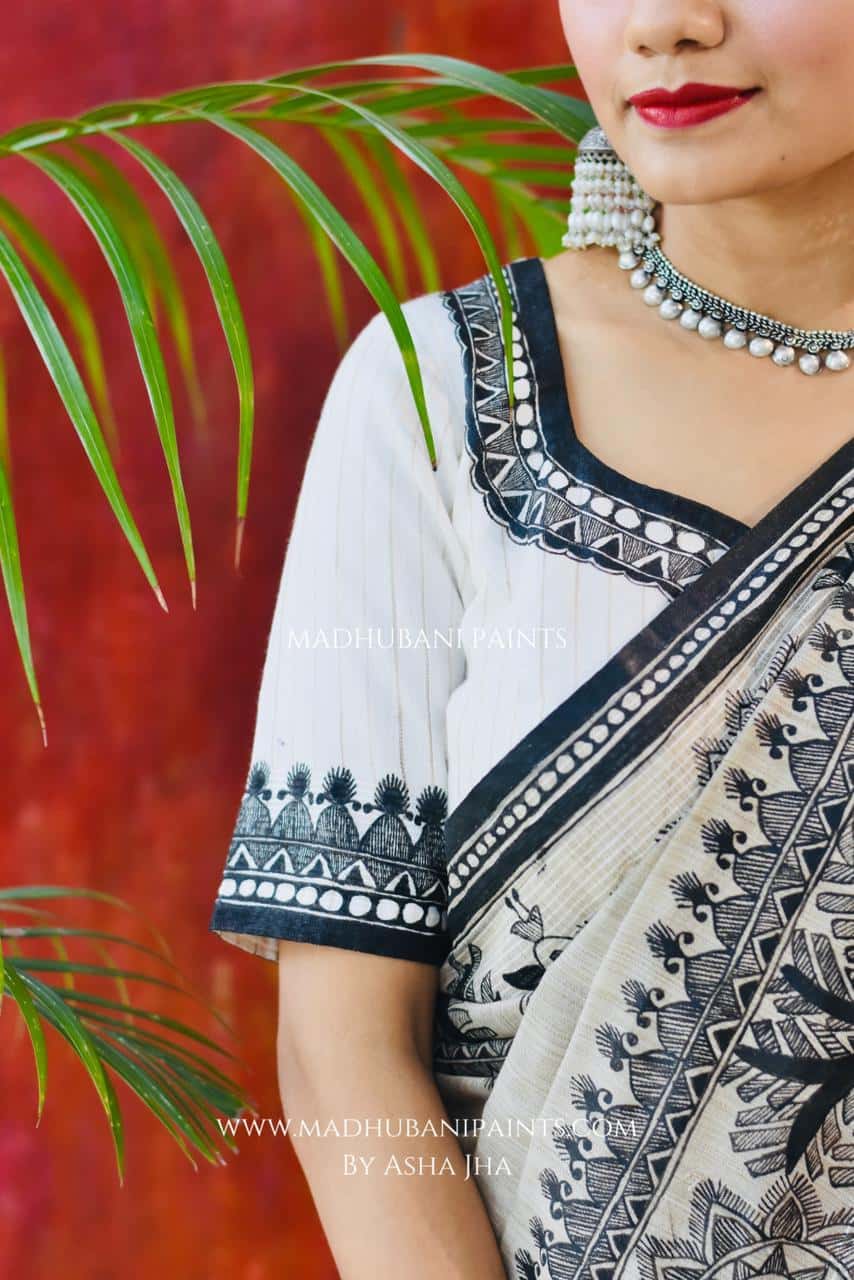 'MANMOHANA KRISHNA' Chanderi Saree — image 4 of 7