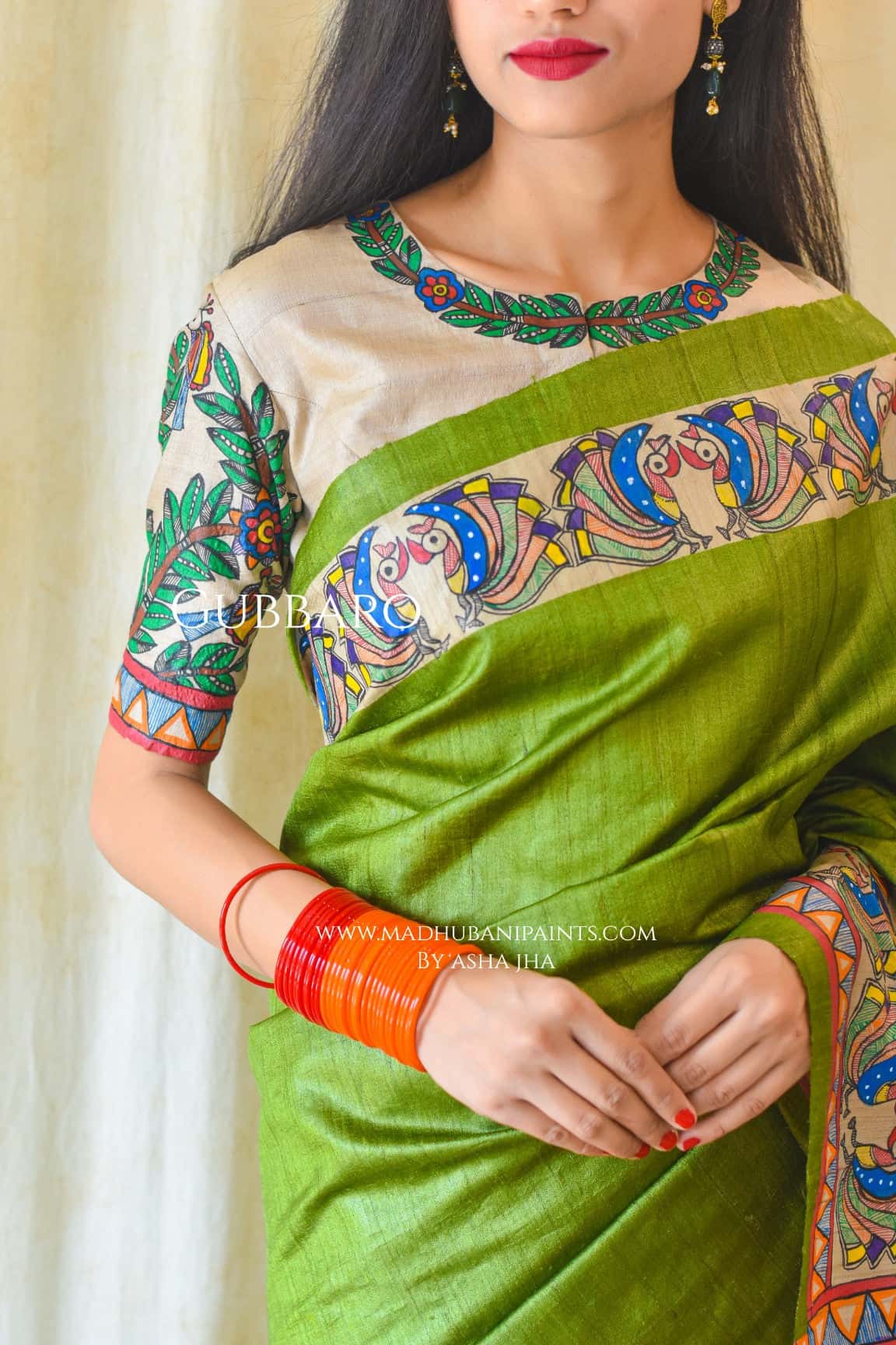 RADHA SANG KRISHNA Tussar Silk Blouse — image 4 of 5
