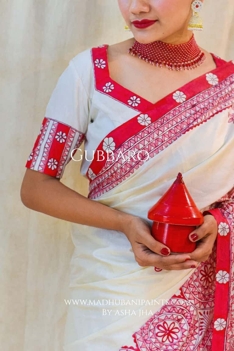 Manik Raina Handpainted Madhubani Blouse — image 3 of 6