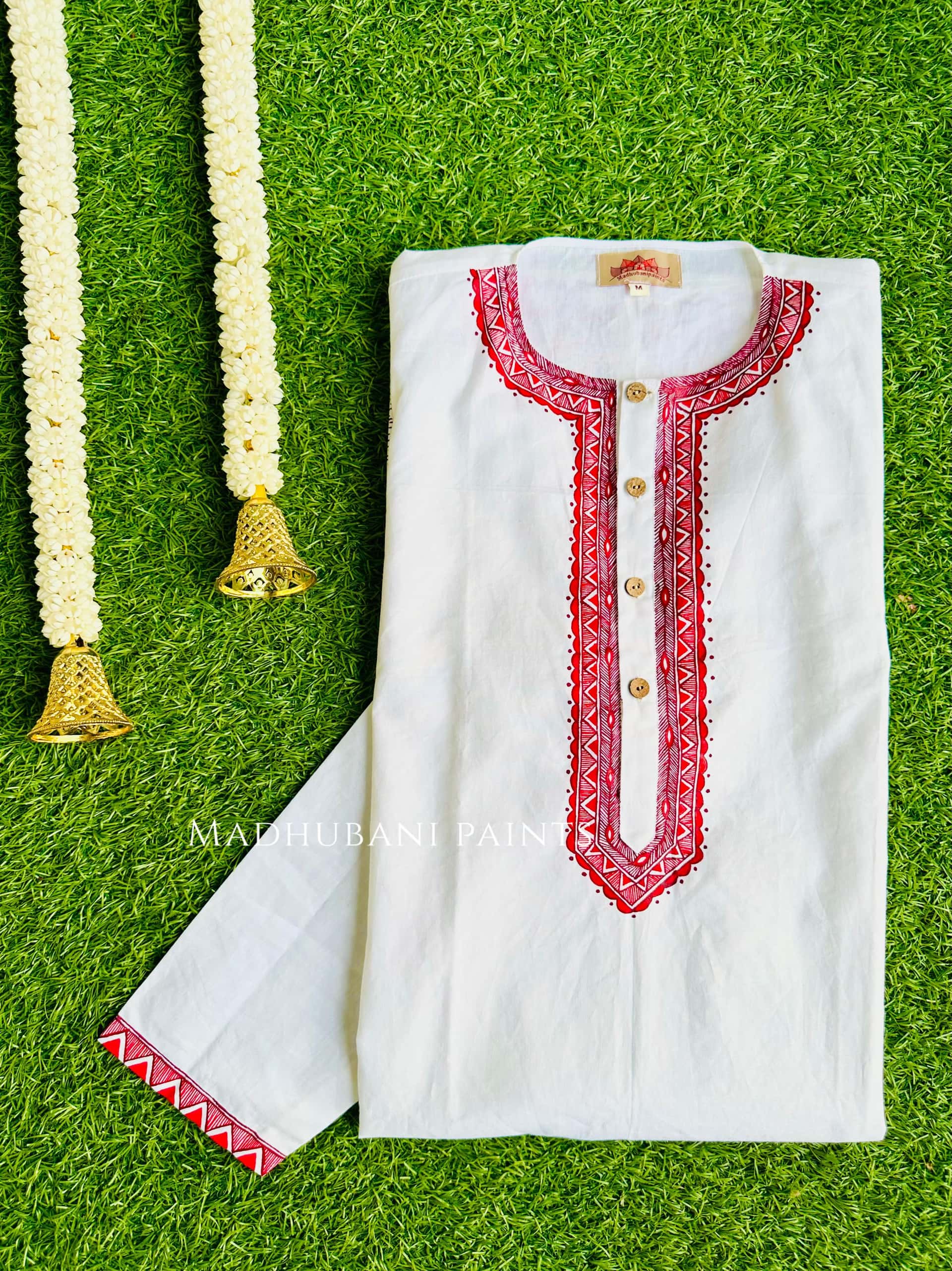 KAMALATMIKA Hand-painted Handloom Men's Cotton Kurta — image 2 of 6