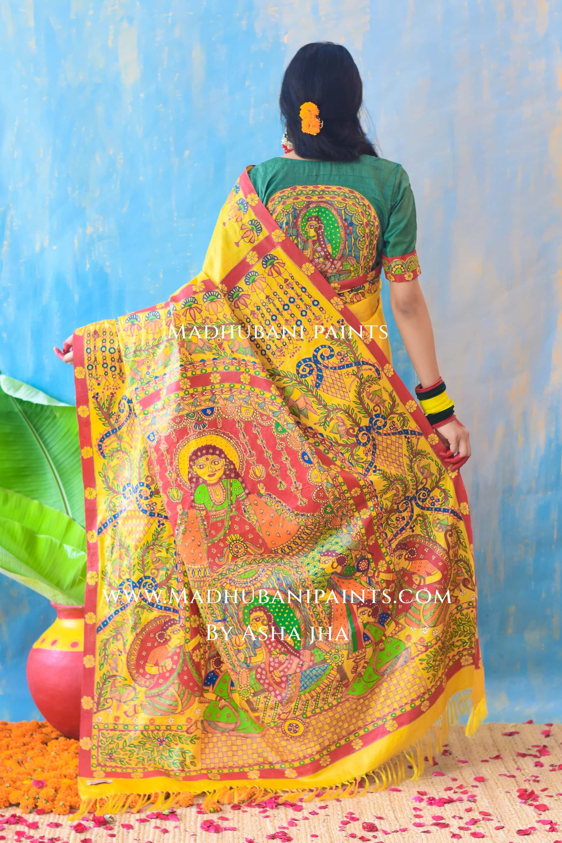 KUMARI BHOJAN Hand-painted Tussar Silk Saree — image 8 of 8