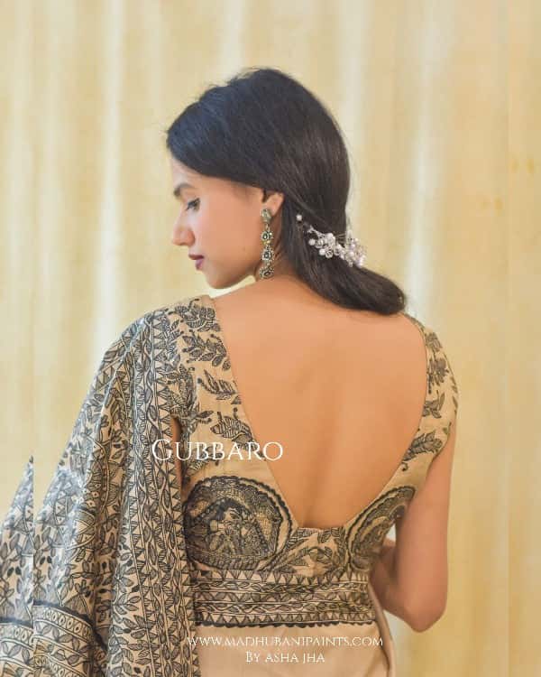 MAYUR MANDALI Handpainted Madhubani Blouse — image 2 of 4