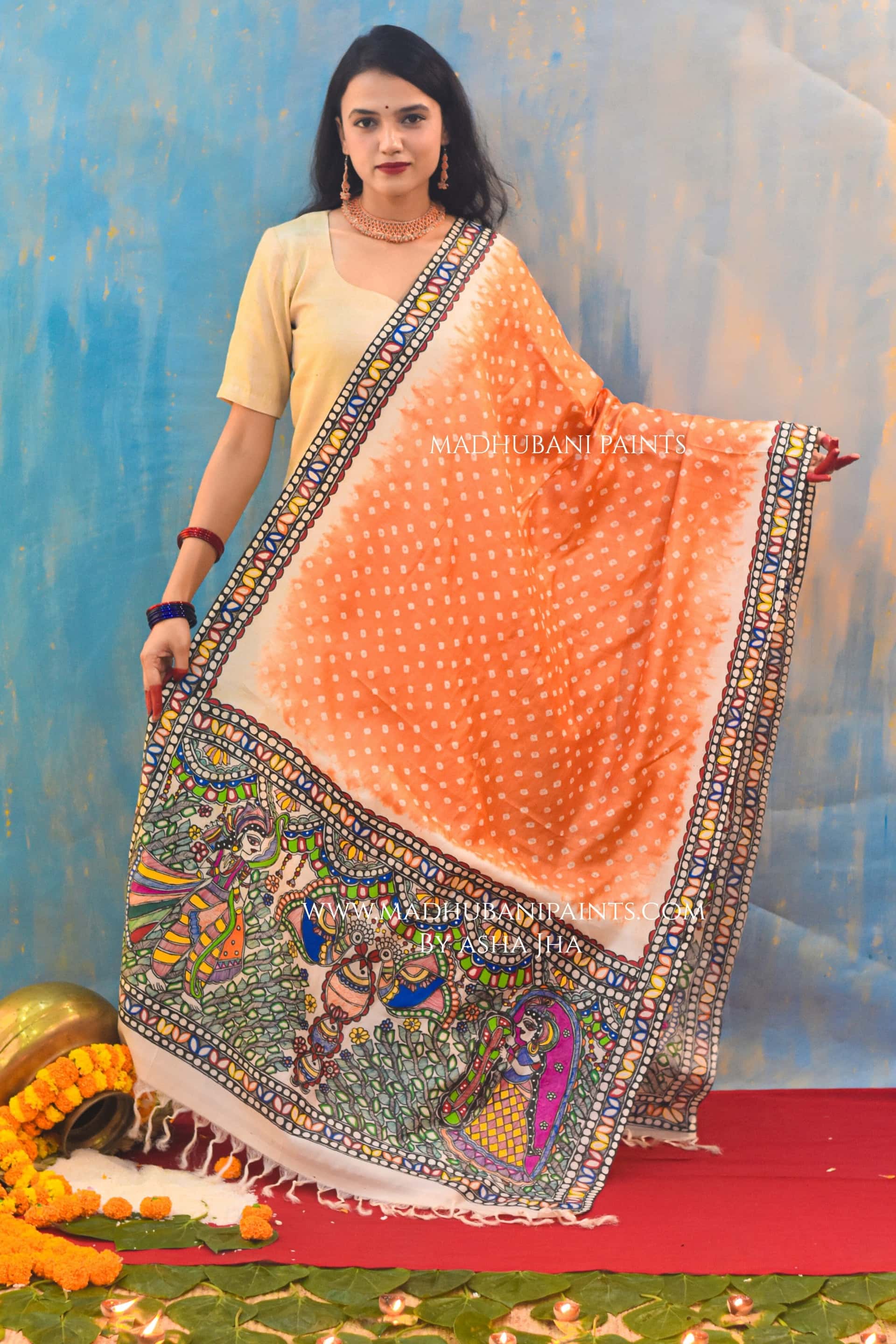 NARANGI SWAYAMBAR Bandhini Dupatta — image 5 of 6