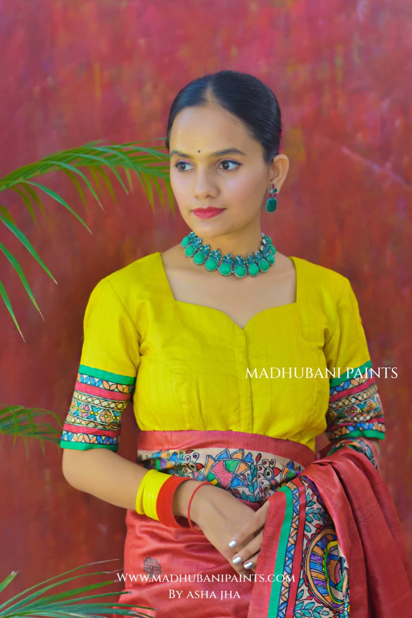 GUDIYA Handpainted Tussar Silk Saree Blouse Set — image 7 of 8
