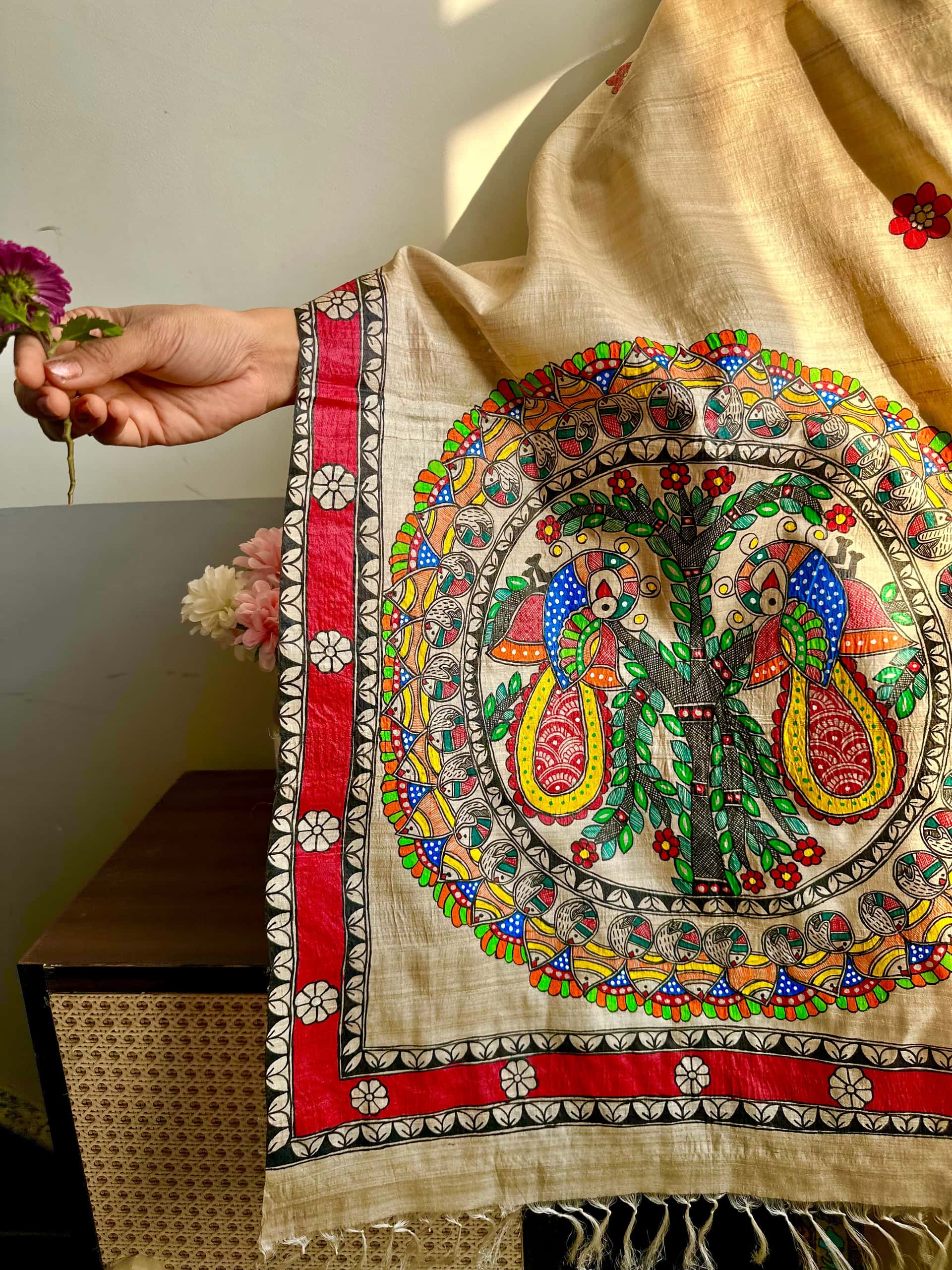 Mayur Tussar Silk Stole