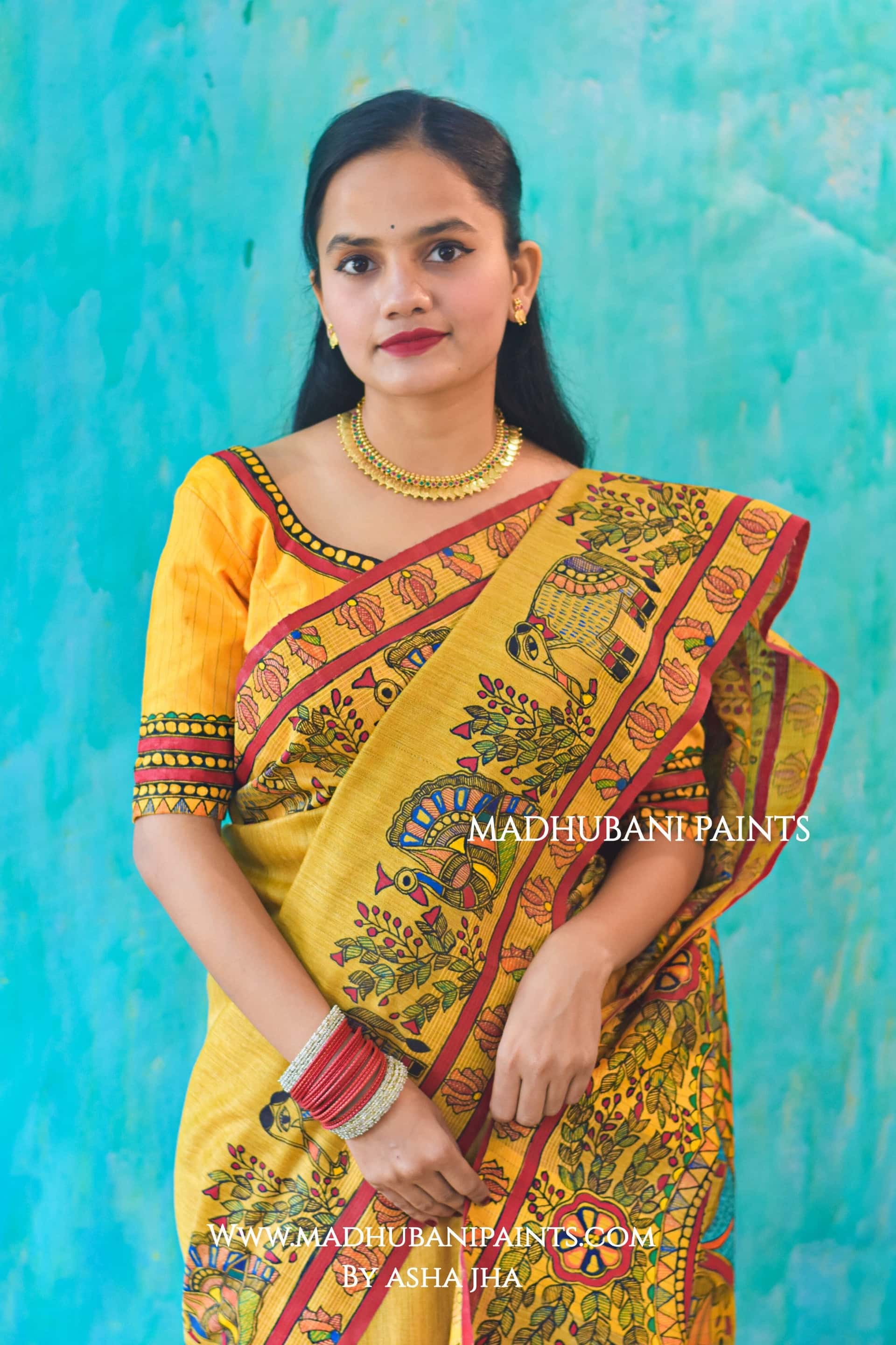 ANANYA Handpainted Madhubani Chanderi Saree — image 4 of 7