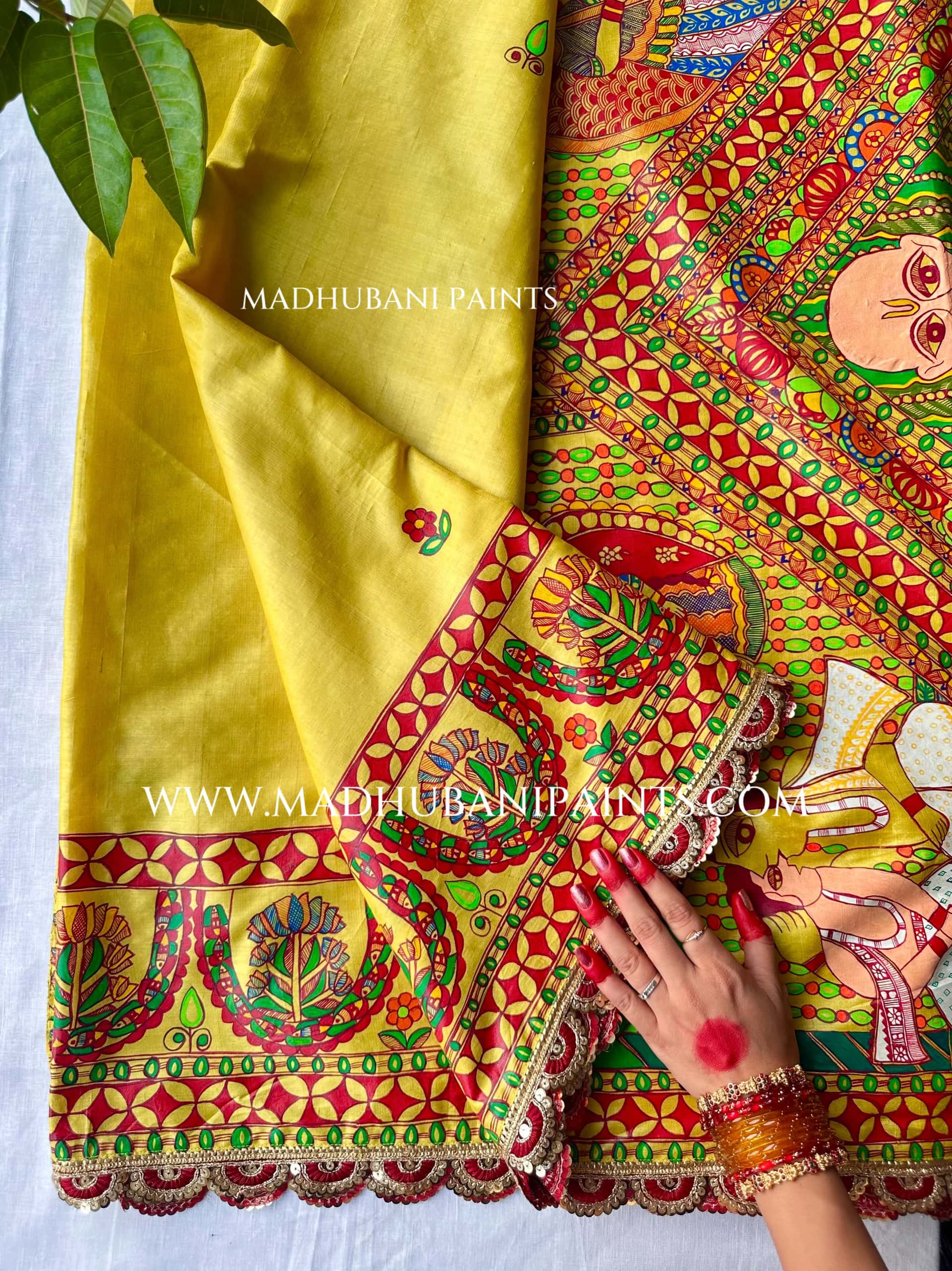 UPNAYAN Hand-painted Madhubani Tussar Silk Family Set — image 9 of 18