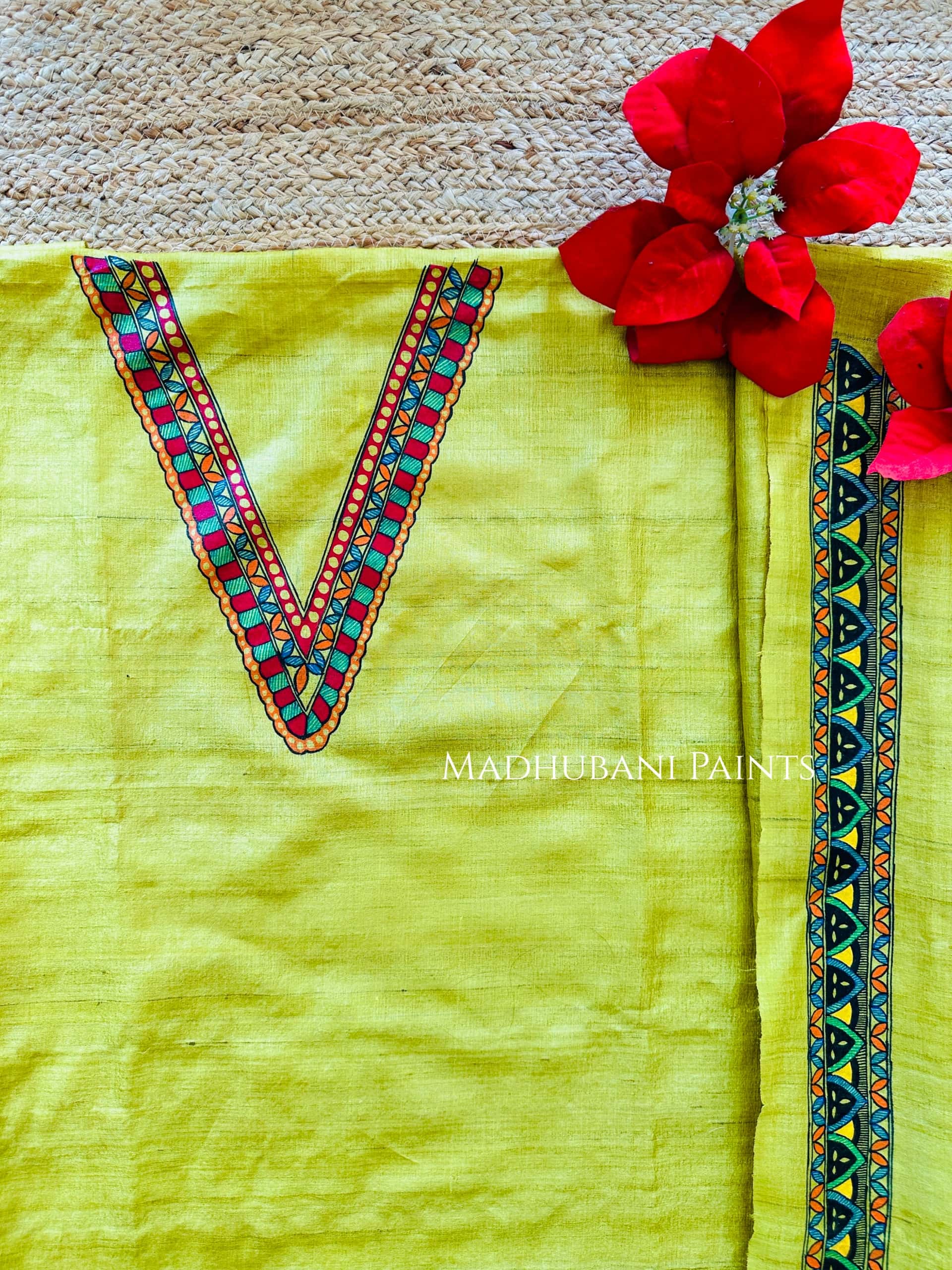 Radha Krishna Nritya Tussar Silk Unstitched Kurta — image 3 of 3
