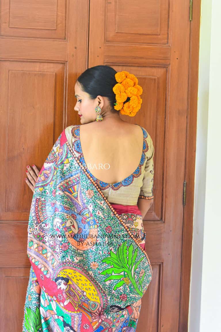GAYATRI Handpainted Madhubani Blouse — image 4 of 5