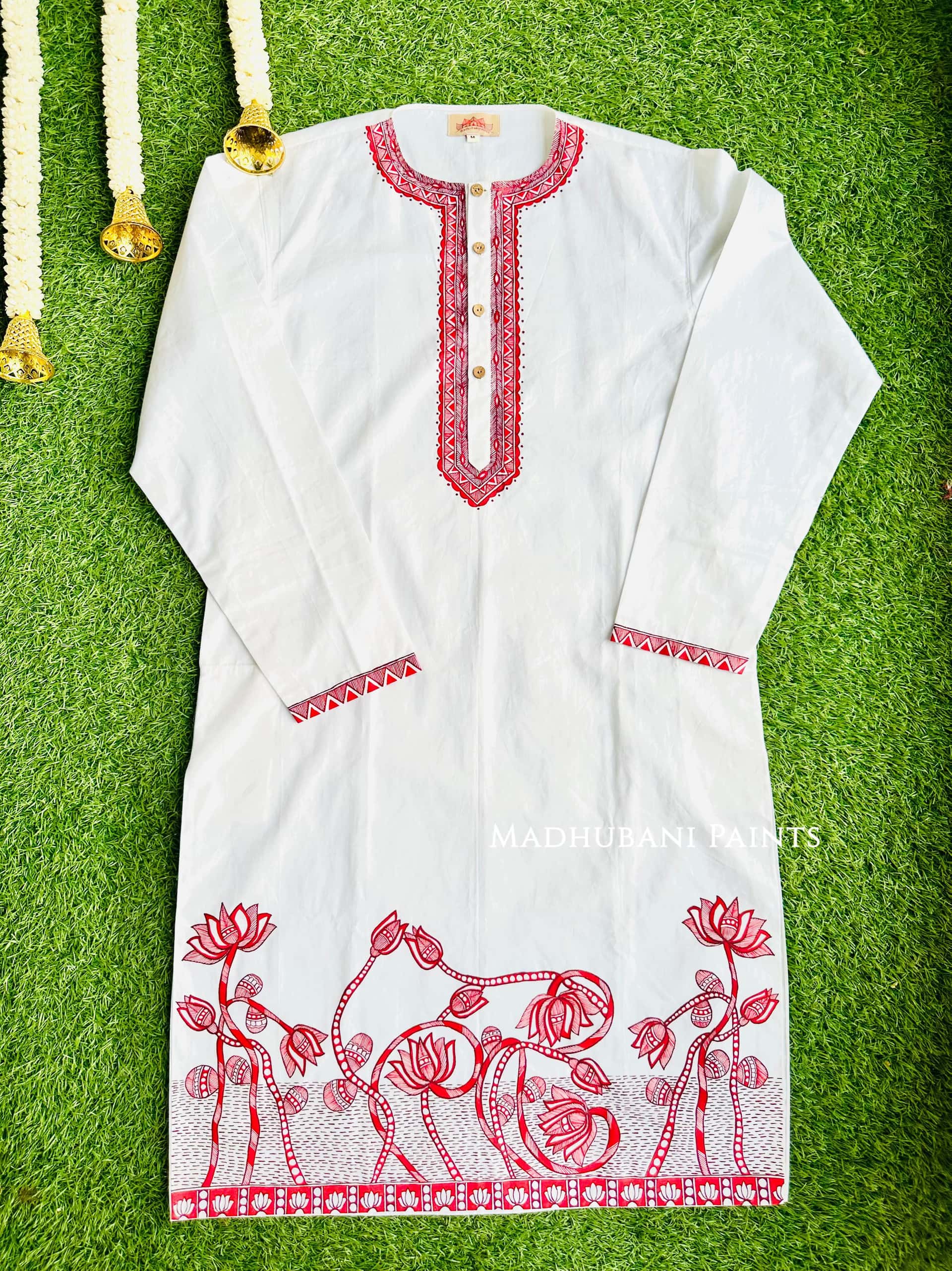 KAMALATMIKA Hand-painted Handloom Men's Cotton Kurta — image 5 of 6