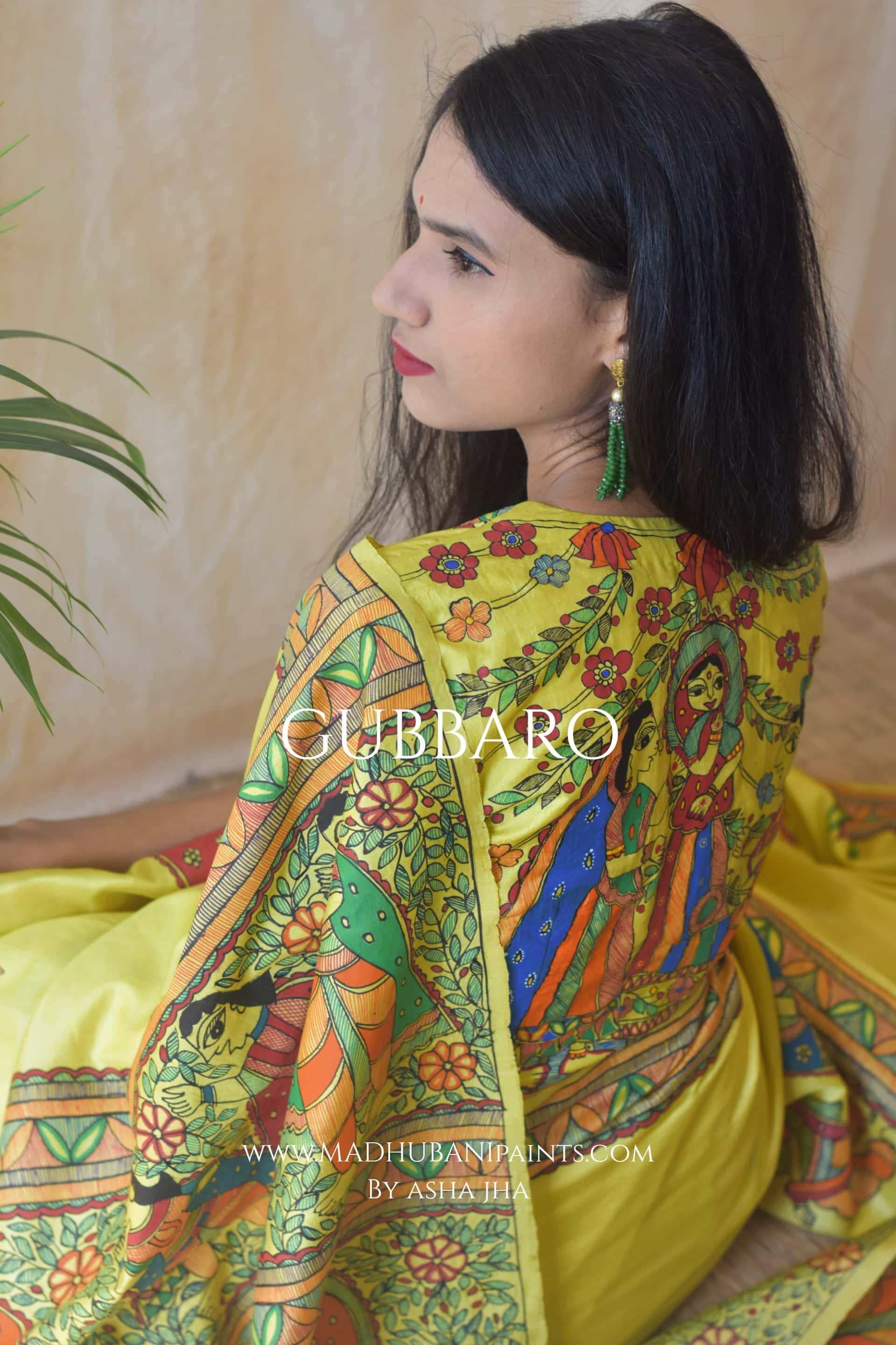 'CHUMAUN' Handpainted Madhubani Bishnupuri Silk Blouse — image 3 of 5