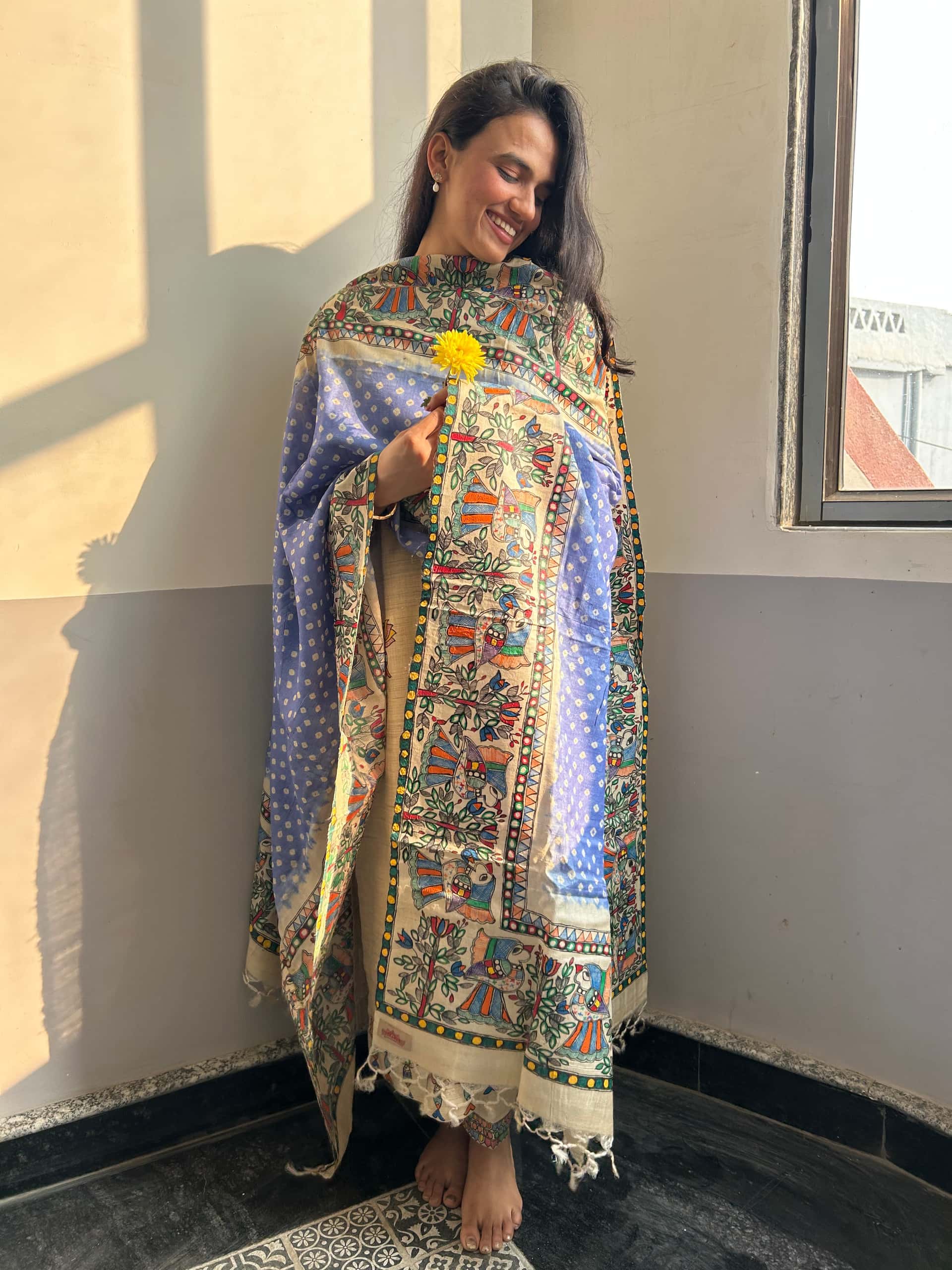 Aasmani Mor Bandhini Dupatta — image 3 of 5