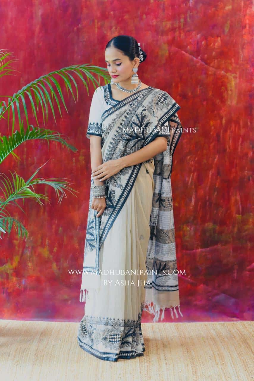 'MANMOHANA KRISHNA' Chanderi Saree — image 6 of 7
