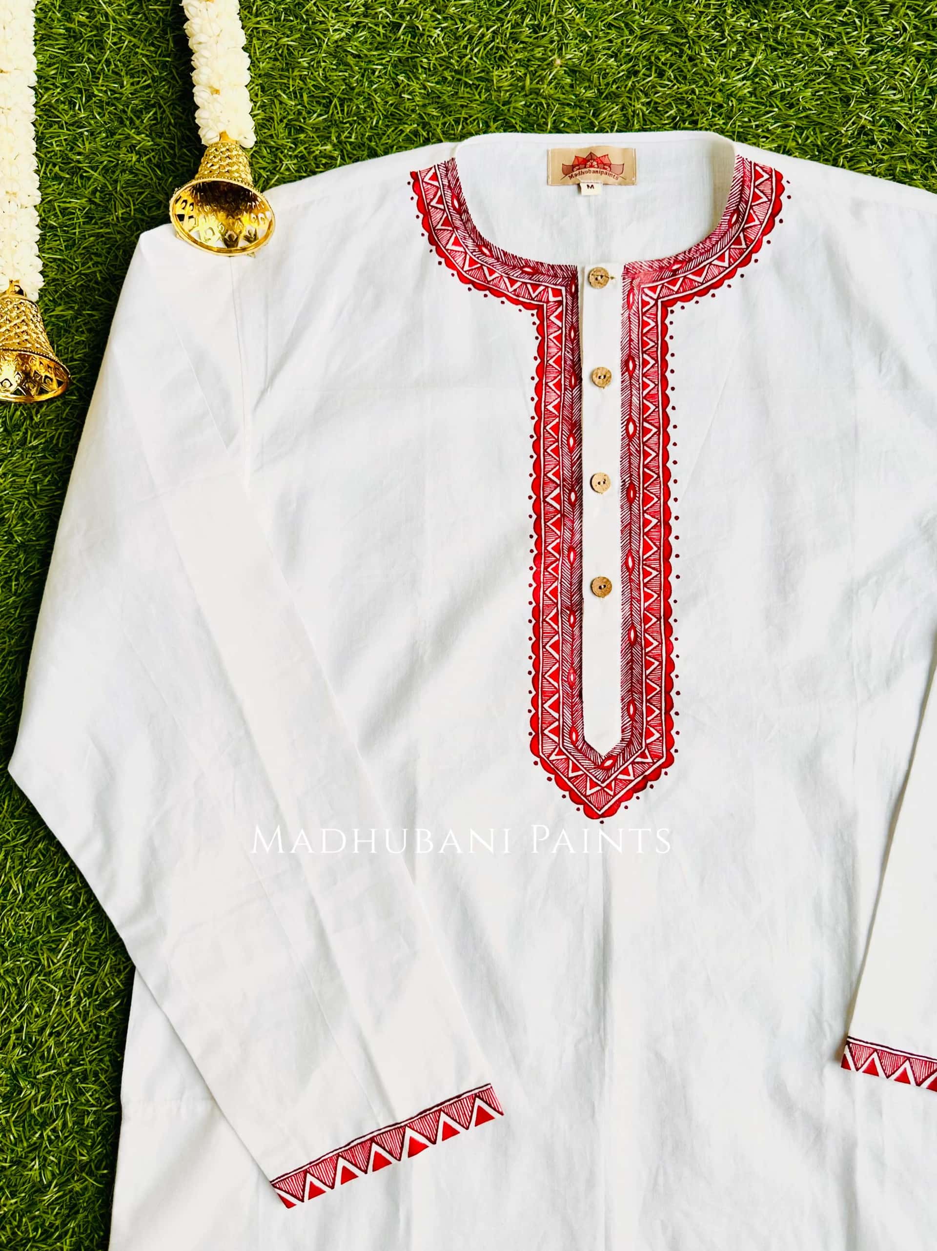 KAMALATMIKA Hand-painted Handloom Men's Cotton Kurta — image 3 of 6