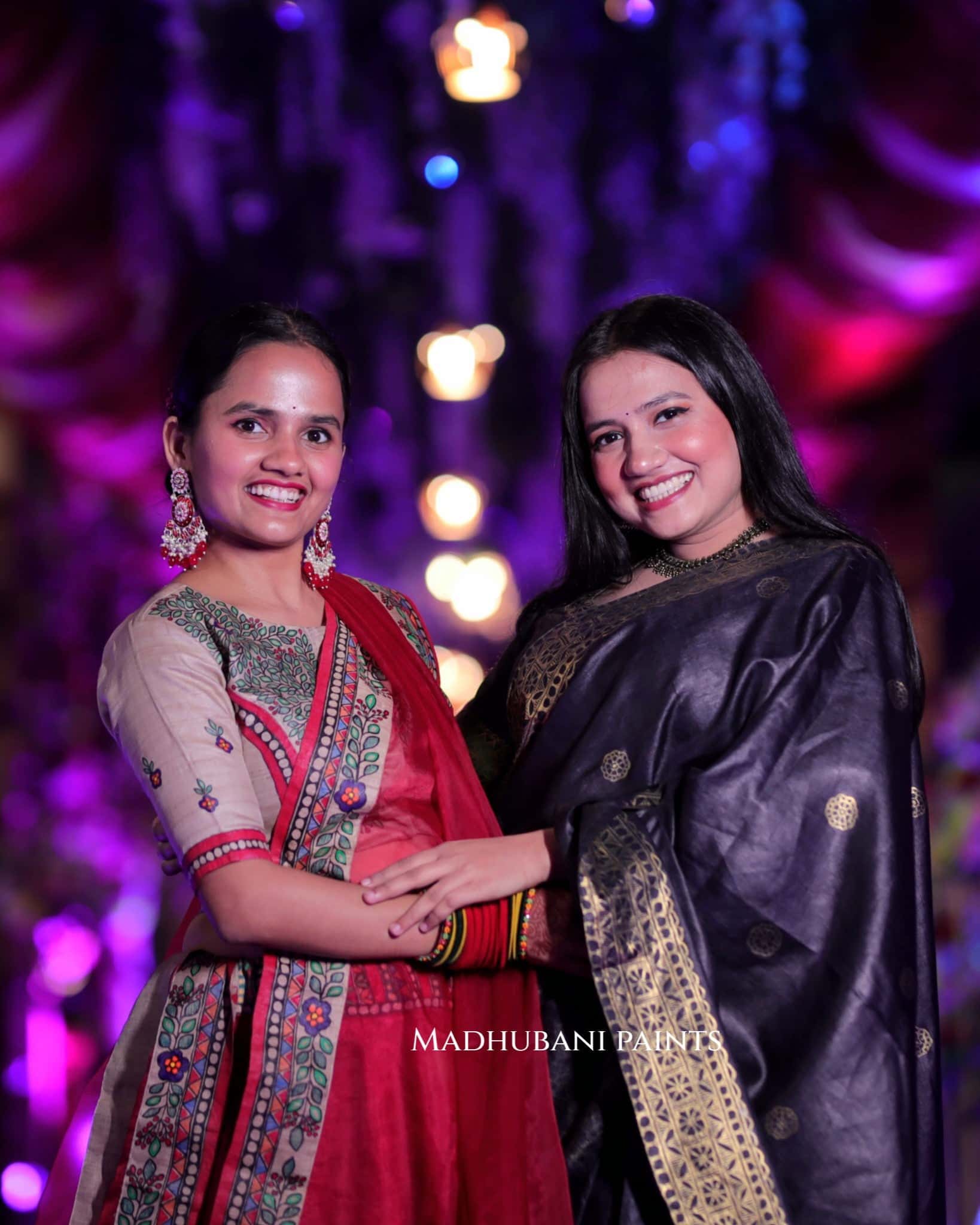 LAALIMA SANGEET Hand-painted Madhubani Lehnga — image 4 of 12