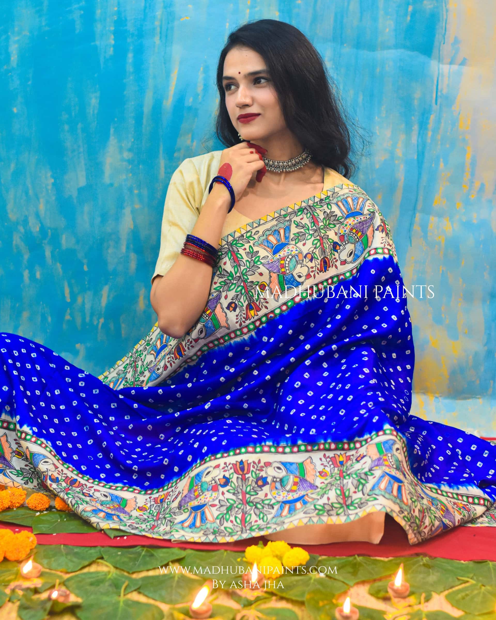 Neela Mor Bandhini Dupatta — image 5 of 6