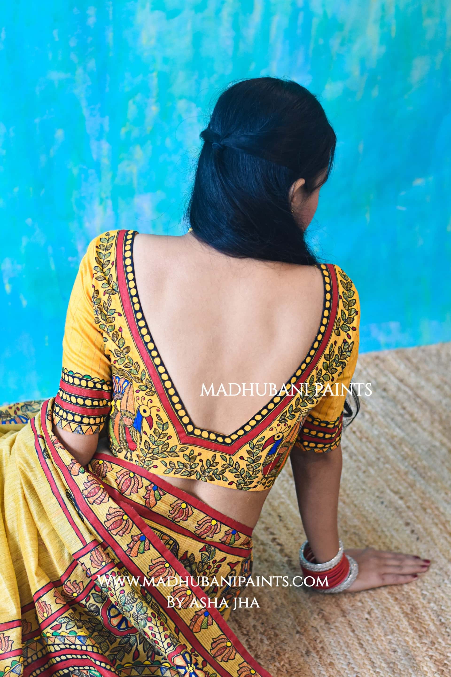 ANANYA Handpainted Madhubani Chanderi Blouse — image 2 of 4